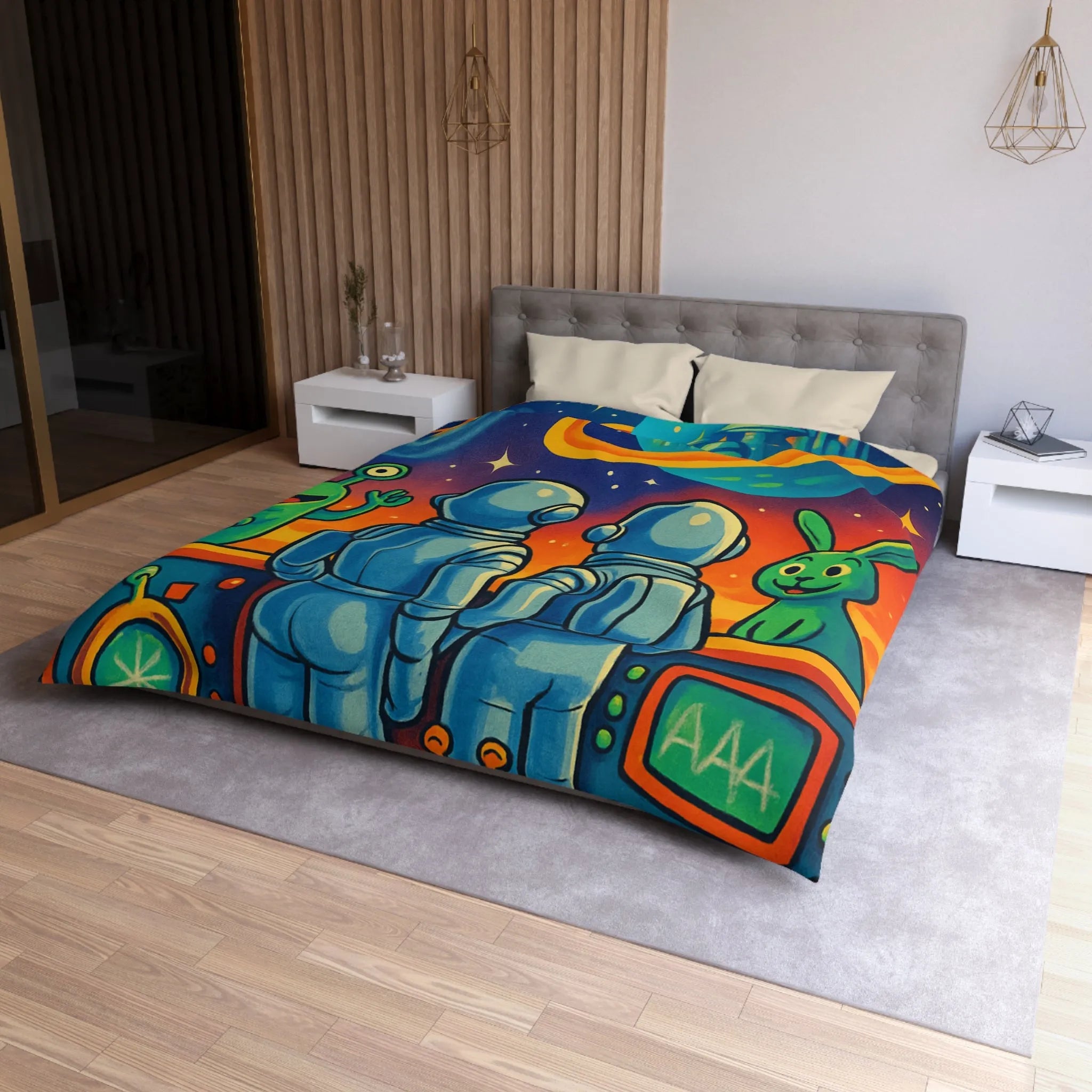 Housse de Couette Microfibre Création Artistique Moderne Design Exclusif Décoration Chambre