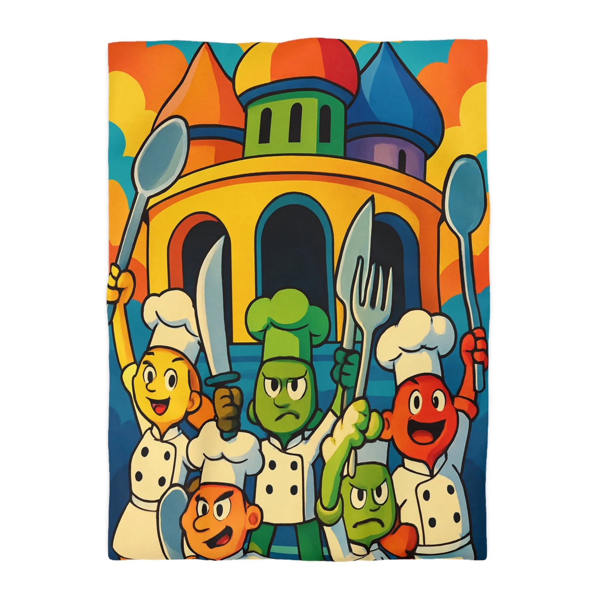 Housse de Couette Microfibre Art Graphique Contemporain Style Décoratif Chambre Tendance