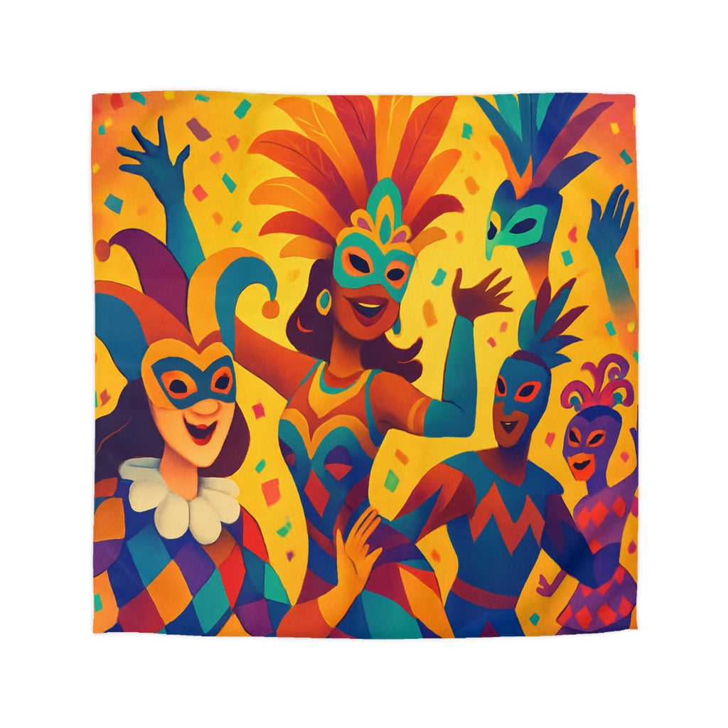 Housse De Couette Multicolore Carnaval Masqué Pour Fête Vibrante Et Ambiance Festive