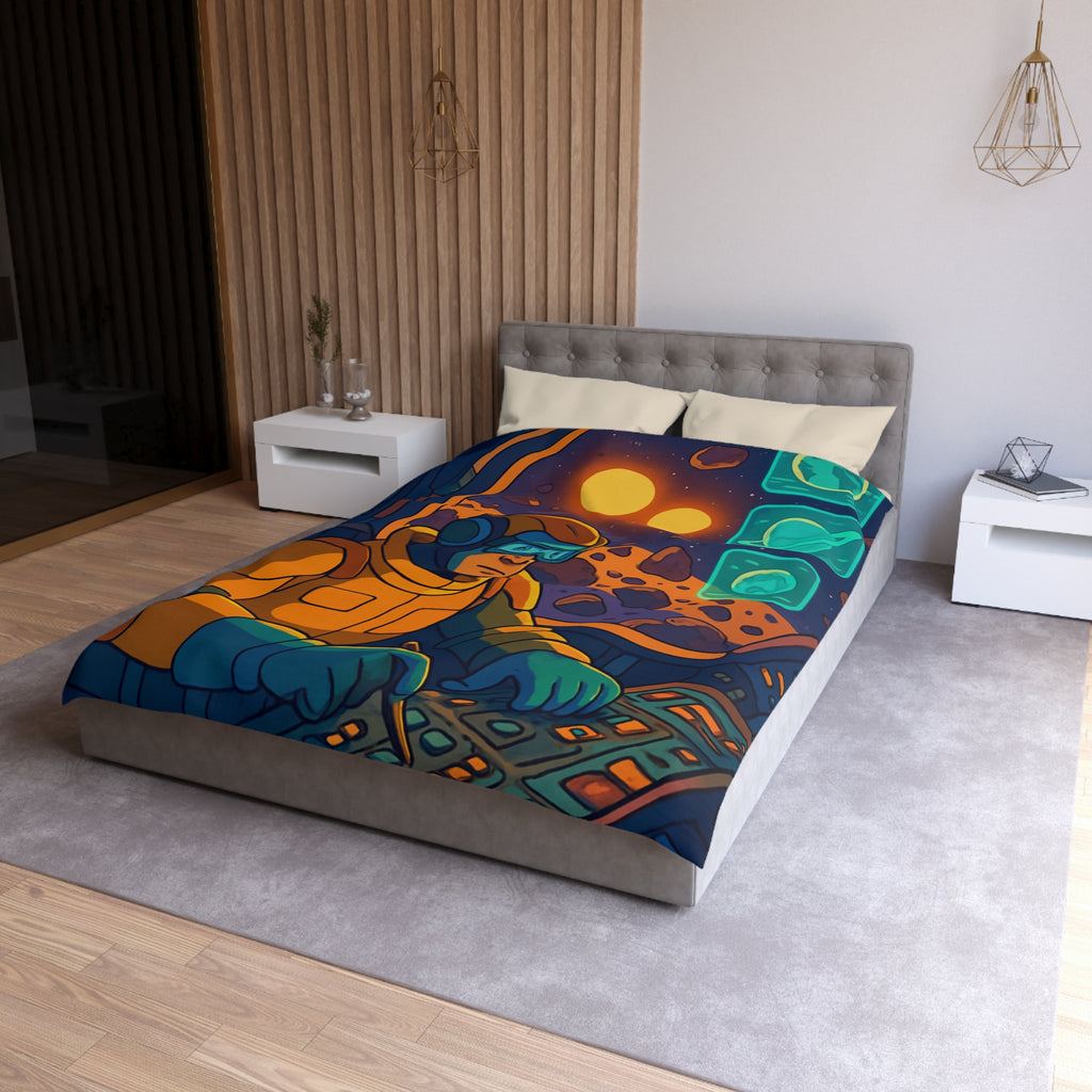 Housse de Couette Microfibre Illustration Unique Design Moderne Décoration Intérieure Raffinée