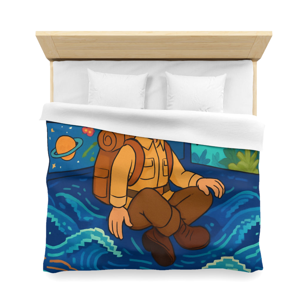 Housse de Couette Microfibre Illustration Unique Design Moderne Décoration Intérieure Raffinée