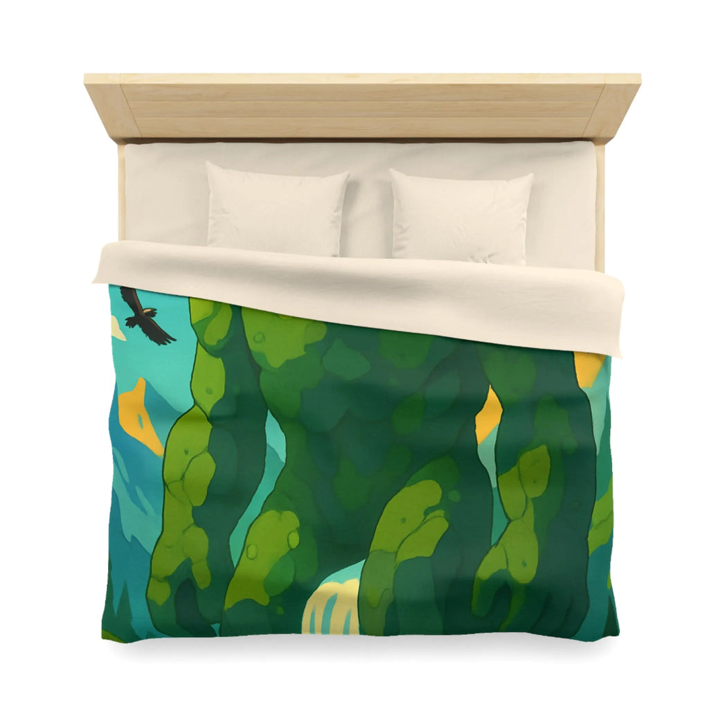 Housse de couette géant naturel envoûtant, idéale pour une chambre à thème nature