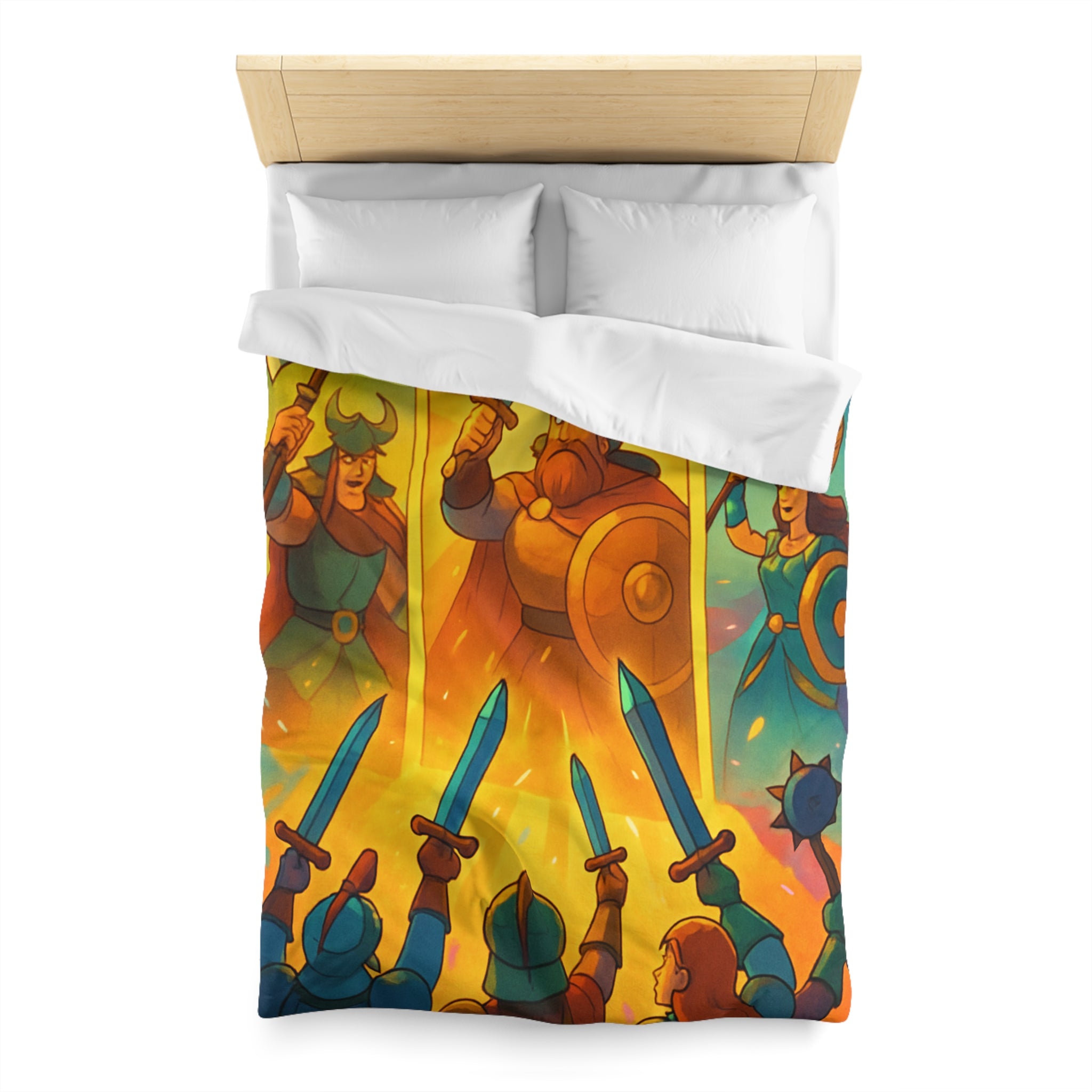 Housse de Couette Microfibre Motif Créatif Original Style Contemporain Chambre Élégante