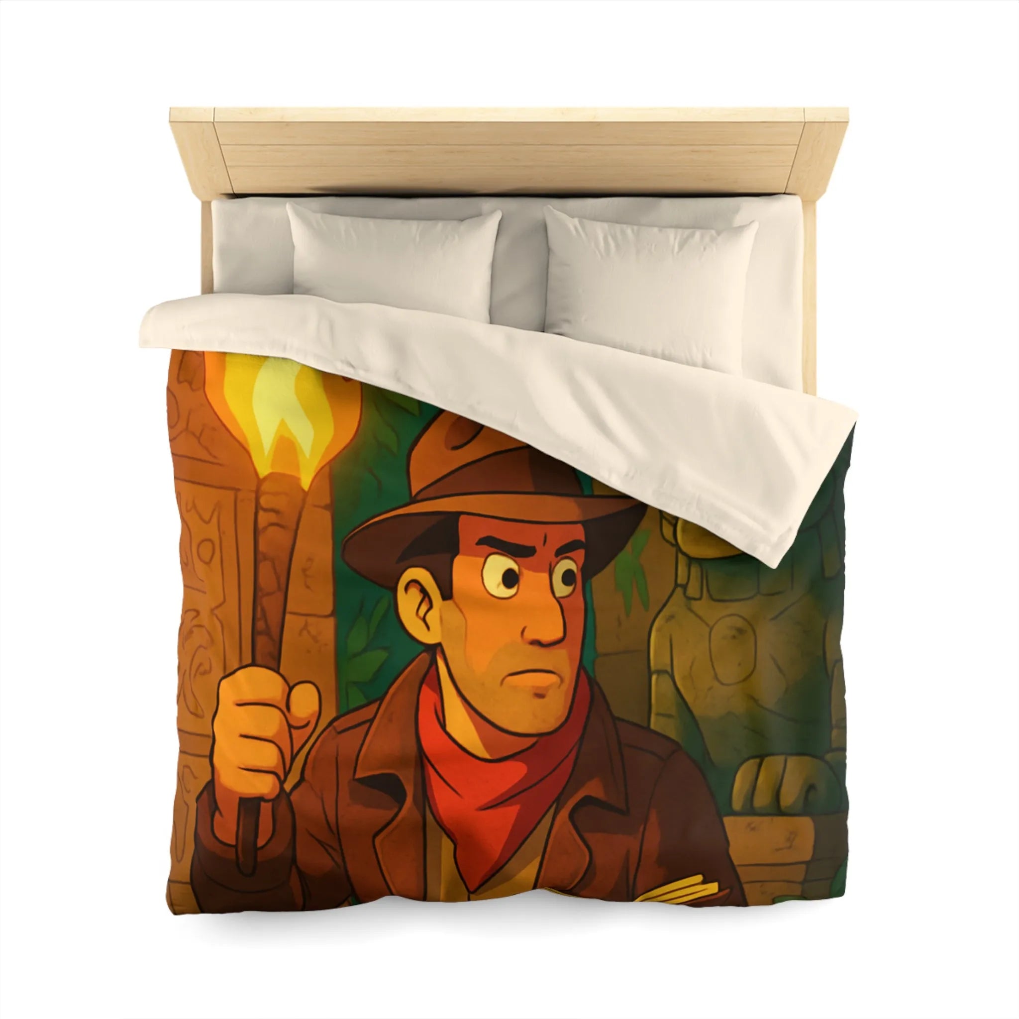 Explorez un Monde Mystérieux avec Housse de Couette Temple Ancien Inspirée de l'Aventure