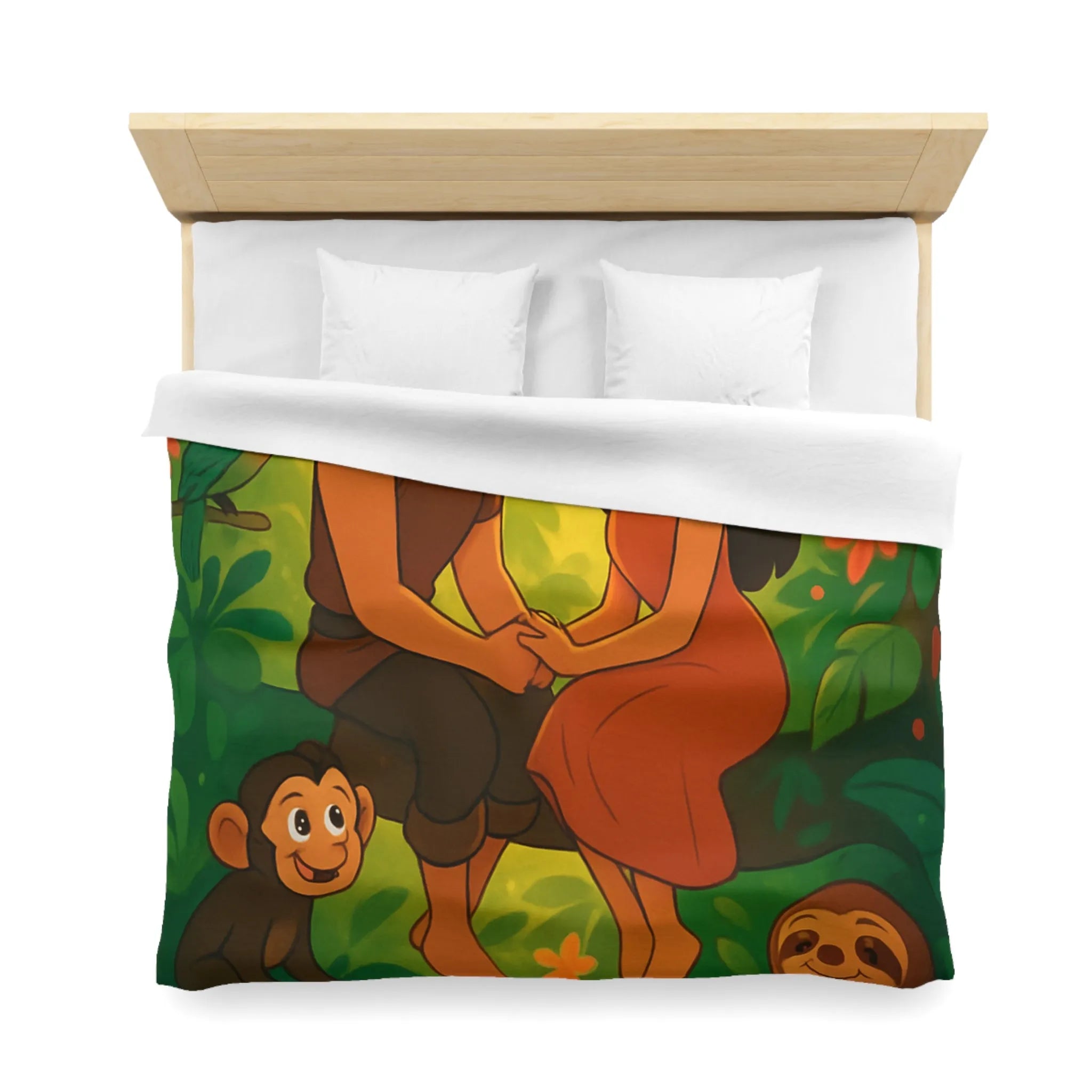 Housse de Couette Microfibre Art Graphique Contemporain Style Décoratif Chambre Tendance