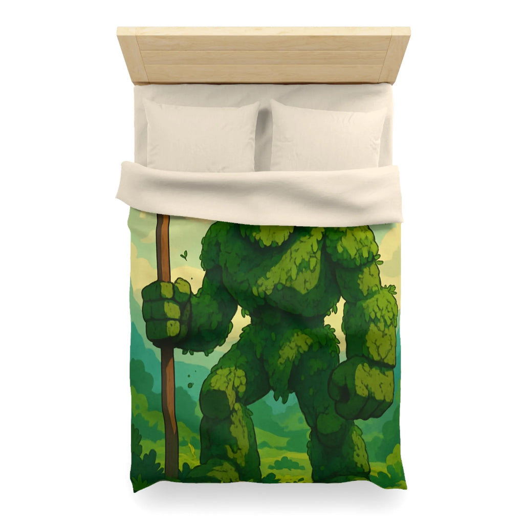 Housse de Couette avec Géant de Feuillage et Abeilles, Ambiance Fantaisiste Naturelle