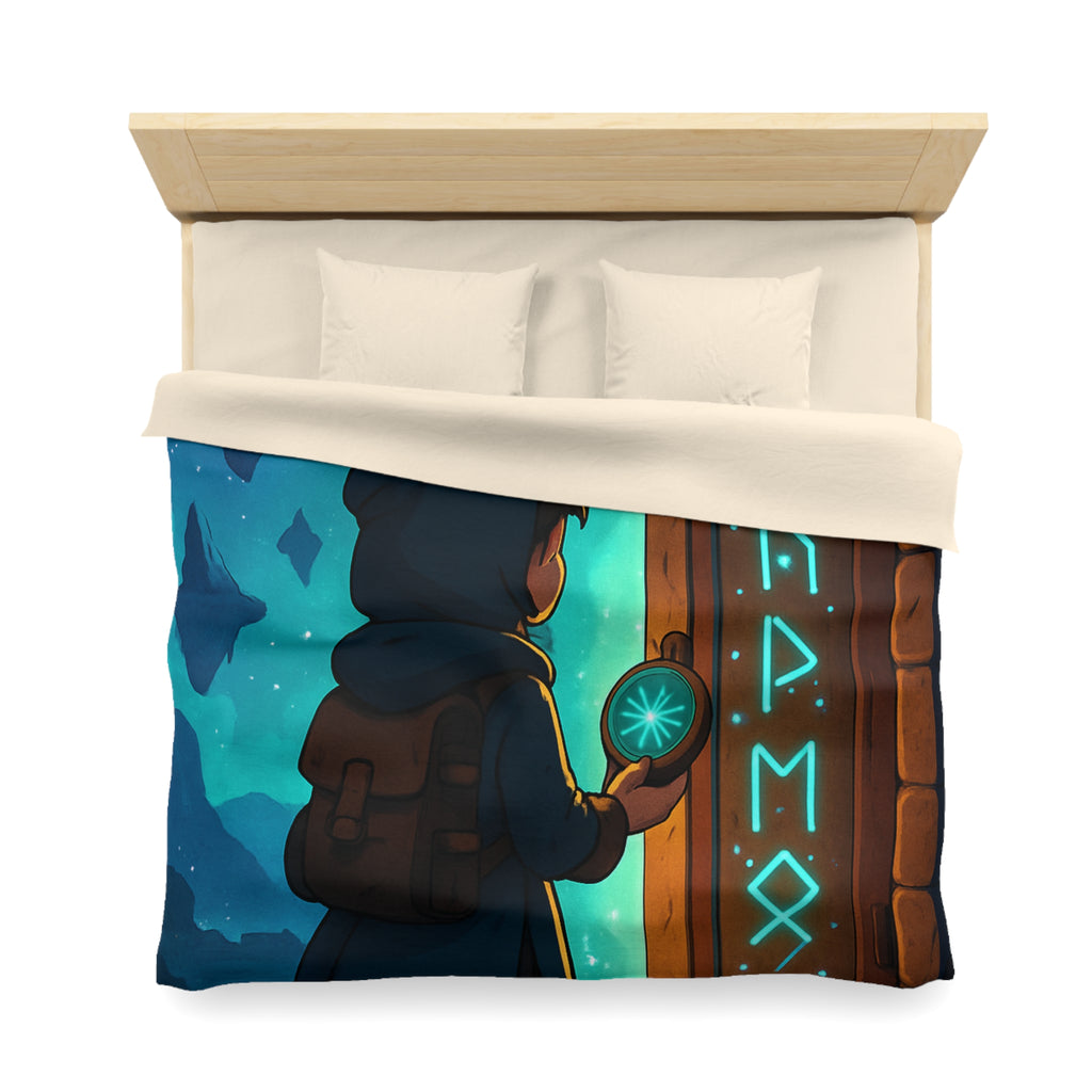 Housse de Couette Microfibre Illustration Unique Design Moderne Décoration Intérieure Raffinée