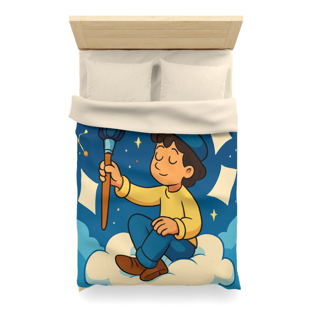 Housse de Couette Microfibre Illustration Unique Design Moderne Décoration Intérieure Raffinée