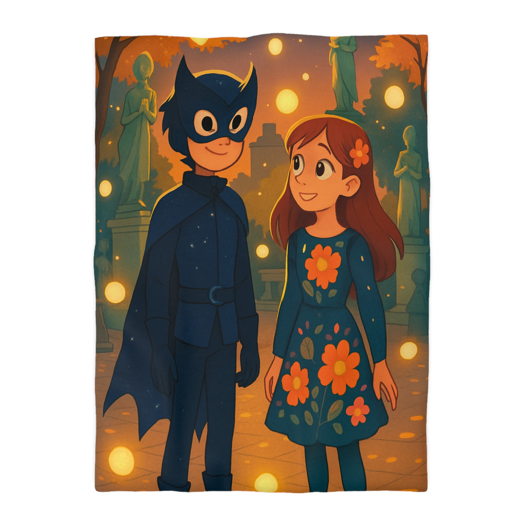 Housse de Couette Microfibre Motif Créatif Original Style Contemporain Chambre Élégante