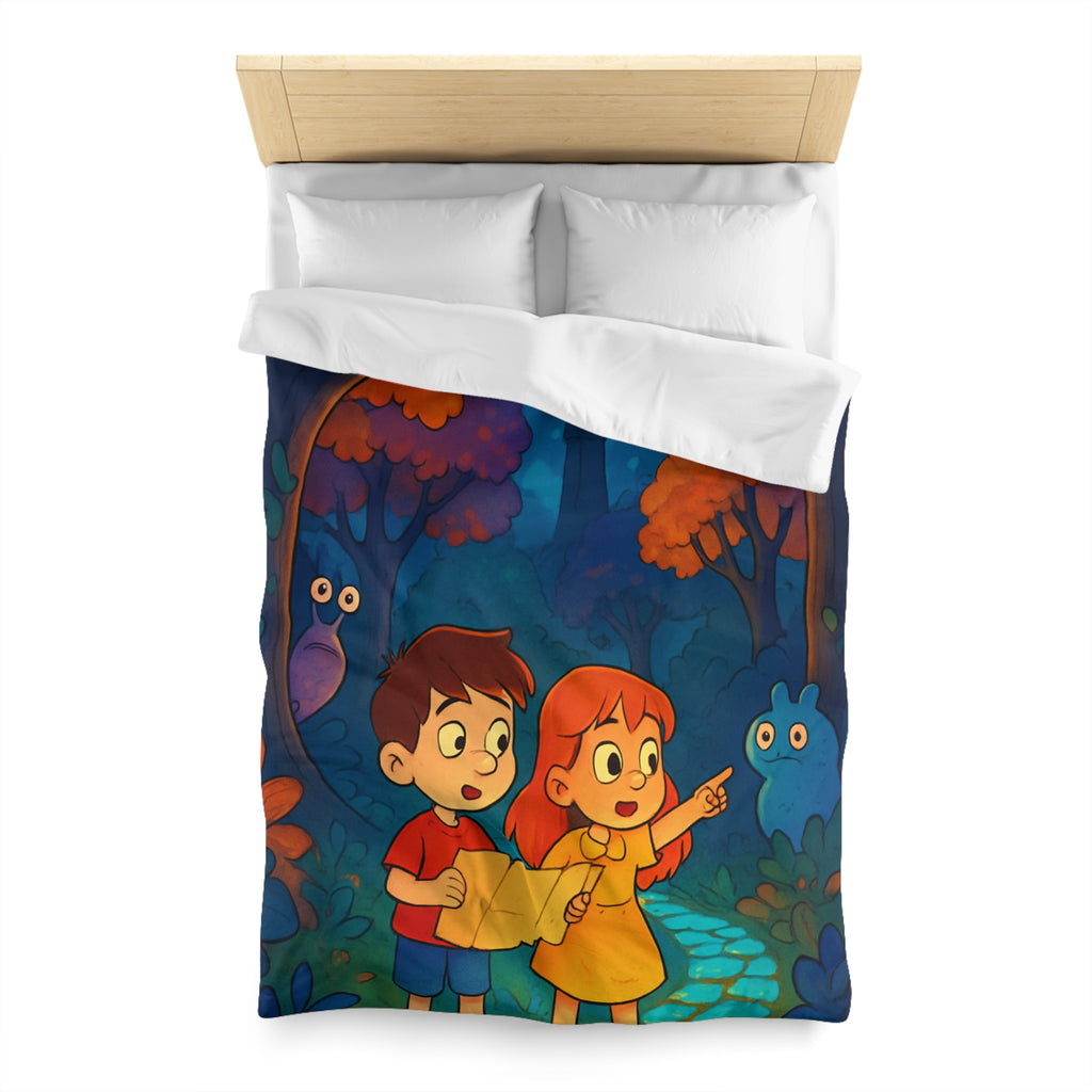 Housse de Couette Microfibre Illustration Unique Design Moderne Décoration Intérieure Raffinée