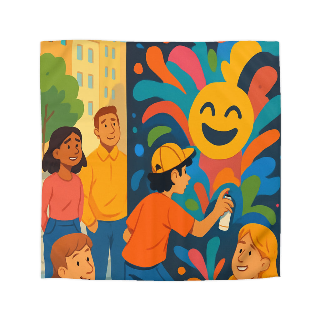 Housse de Couette Microfibre Design Artistique Moderne Décoration Chambre Confort Premium