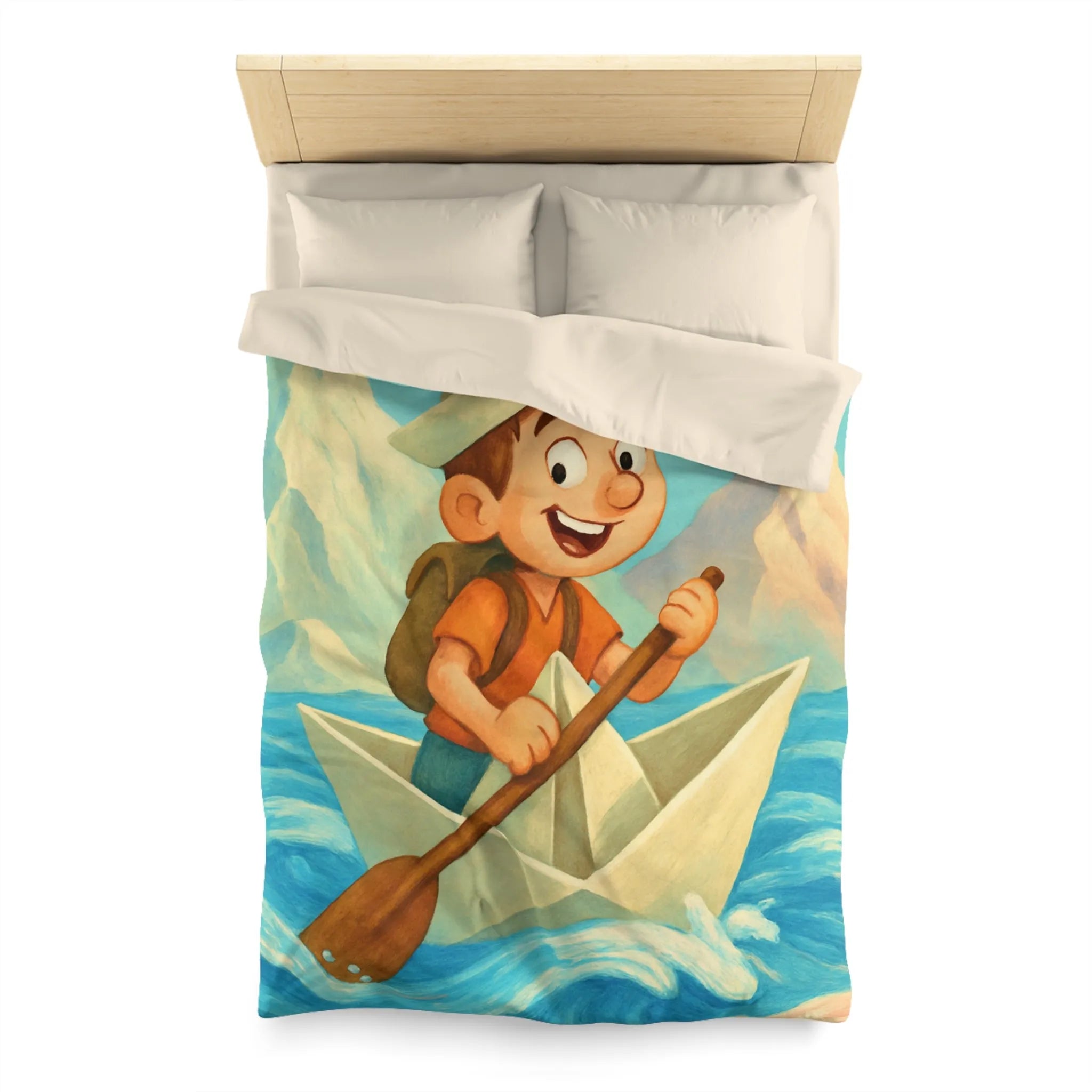 Housse de Couette Microfibre Art Graphique Contemporain Style Décoratif Chambre Tendance