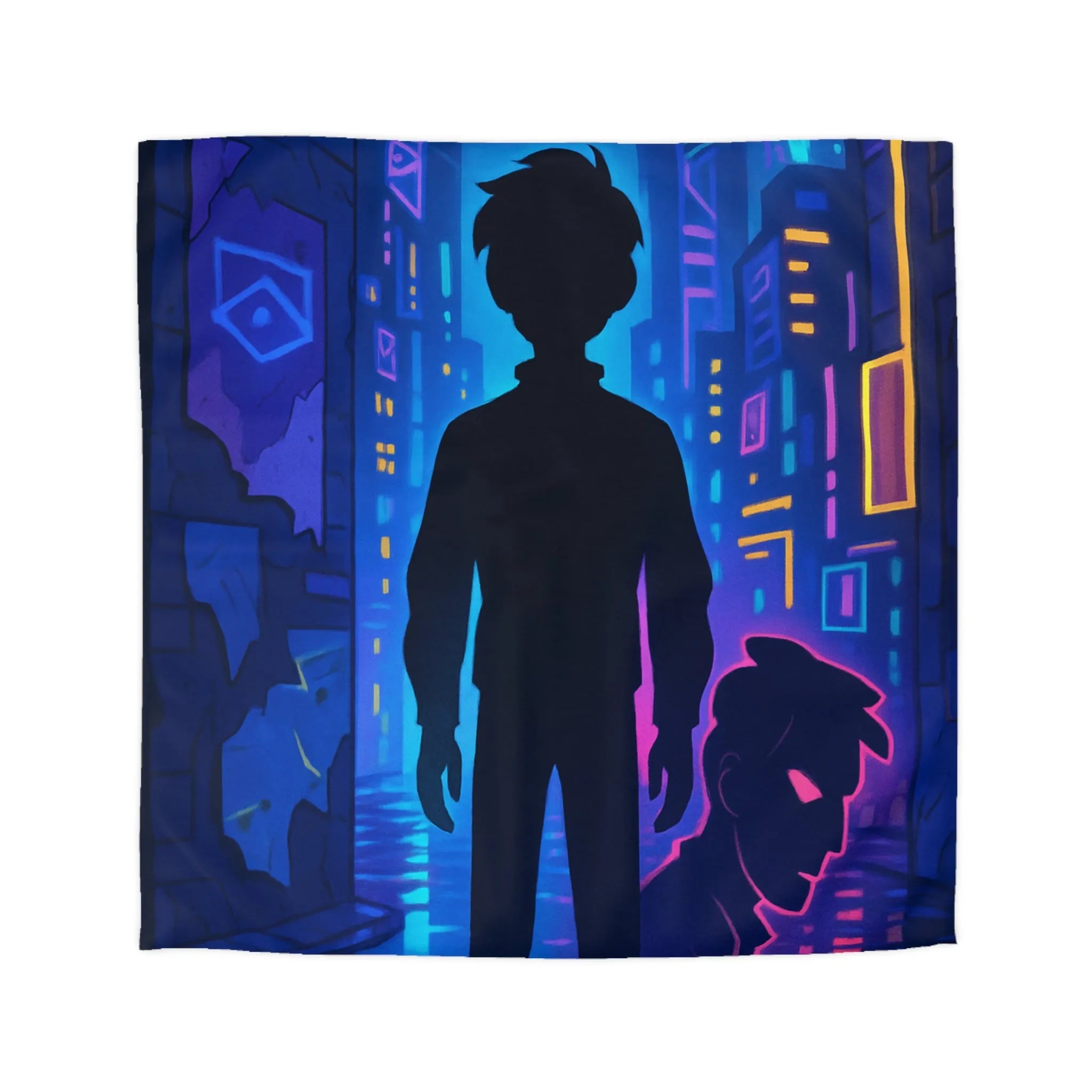 Housse de Couette Microfibre Art Graphique Contemporain Style Décoratif Chambre Tendance