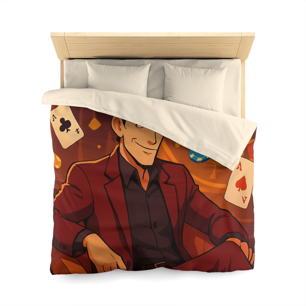 Housse de Couette Microfibre Motif Créatif Original Style Contemporain Chambre Élégante