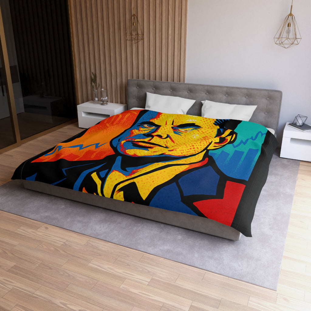 Housse de Couette Microfibre Design Artistique Moderne Décoration Chambre Confort Premium