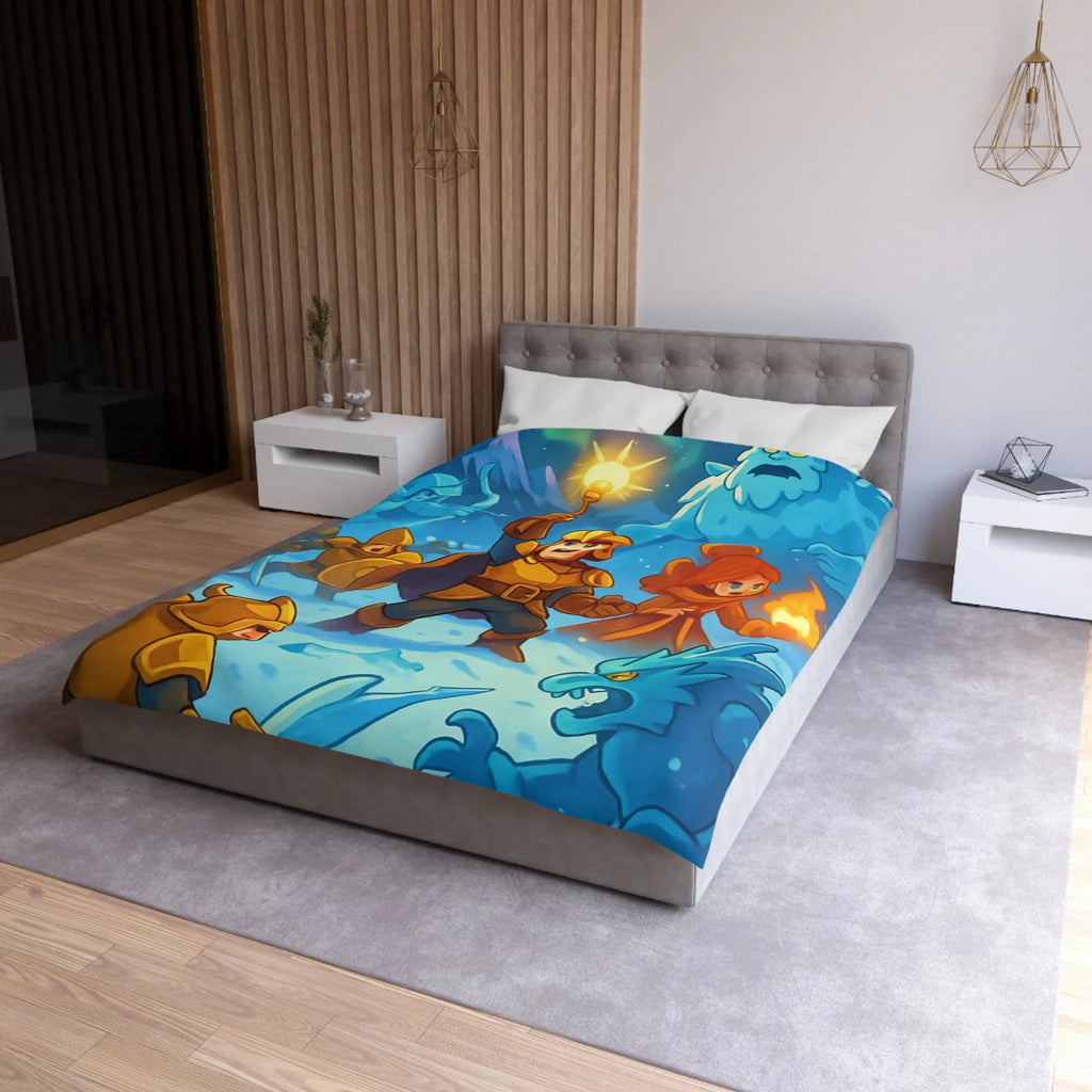 Housse de Couette Microfibre Art Graphique Contemporain Style Décoratif Chambre Tendance