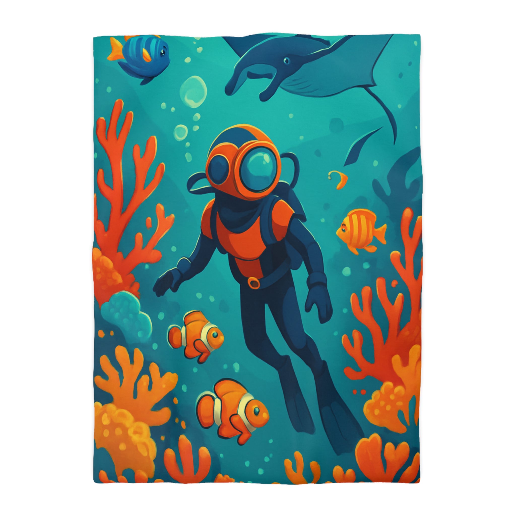 Housse de Couette Microfibre Illustration Unique Design Moderne Décoration Intérieure Raffinée