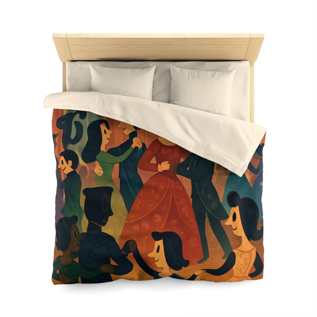 Élégant Bal de l'Époque Romantique dans une Splendeur de Couleurs Chaudes et Riche