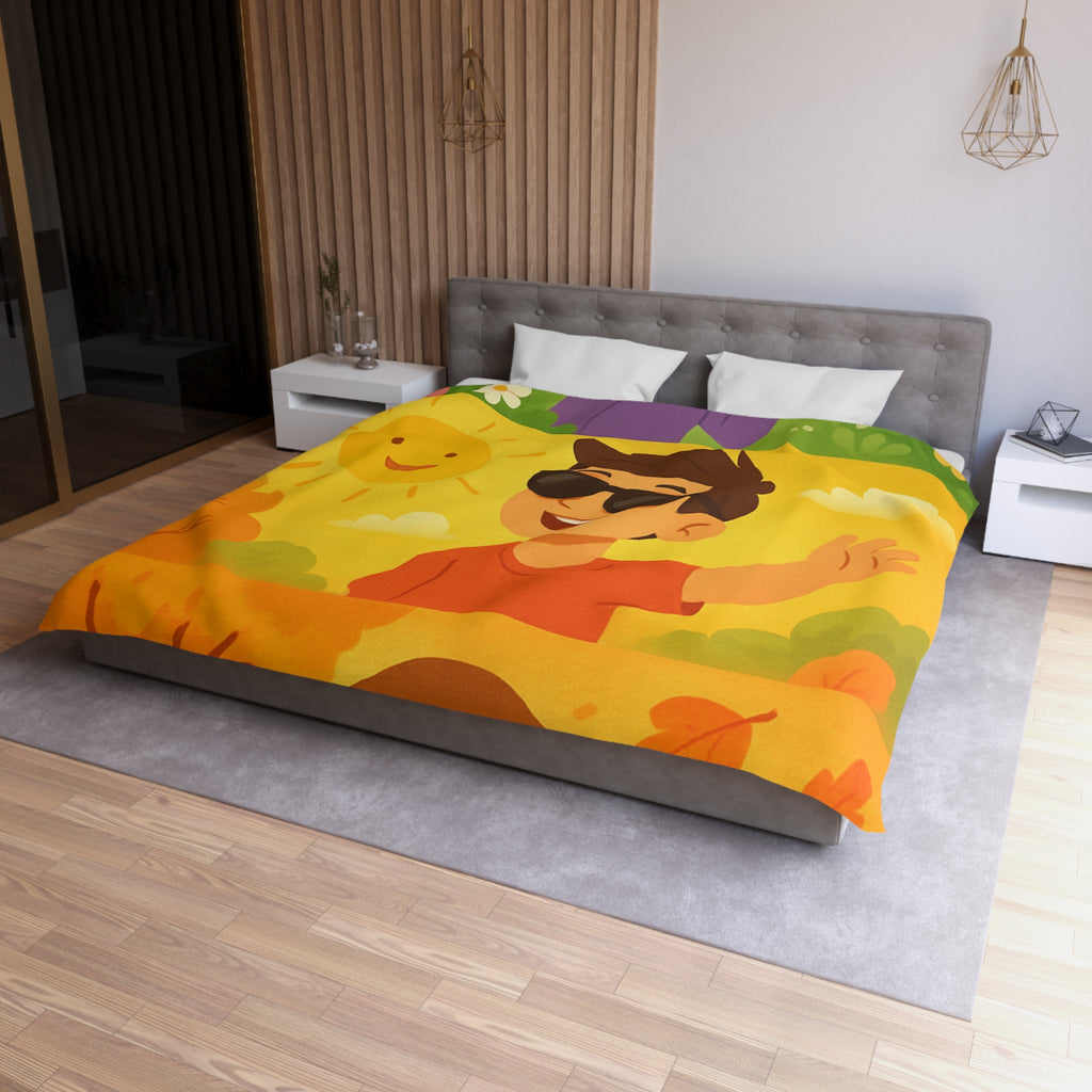 Housse de Couette Microfibre Design Artistique Moderne Décoration Chambre Confort Premium