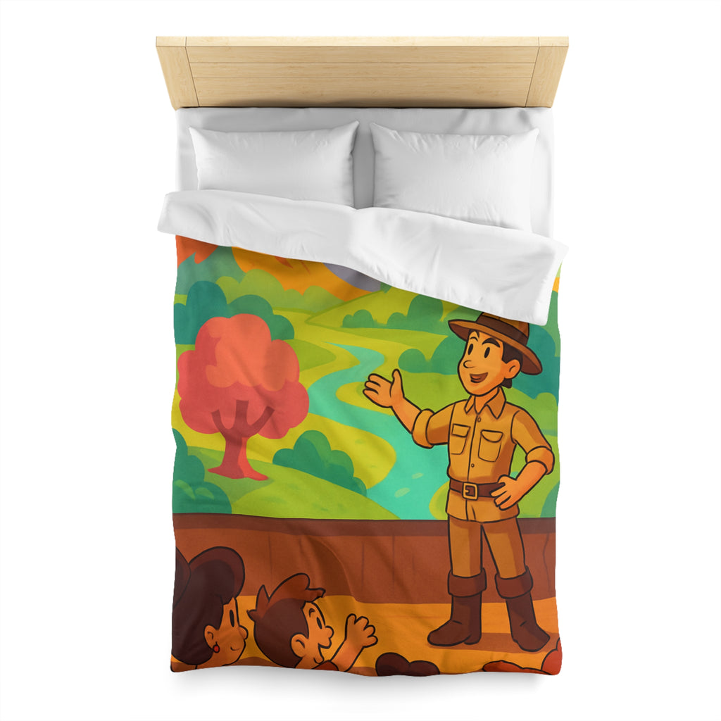 Housse de Couette Microfibre Illustration Unique Design Moderne Décoration Intérieure Raffinée