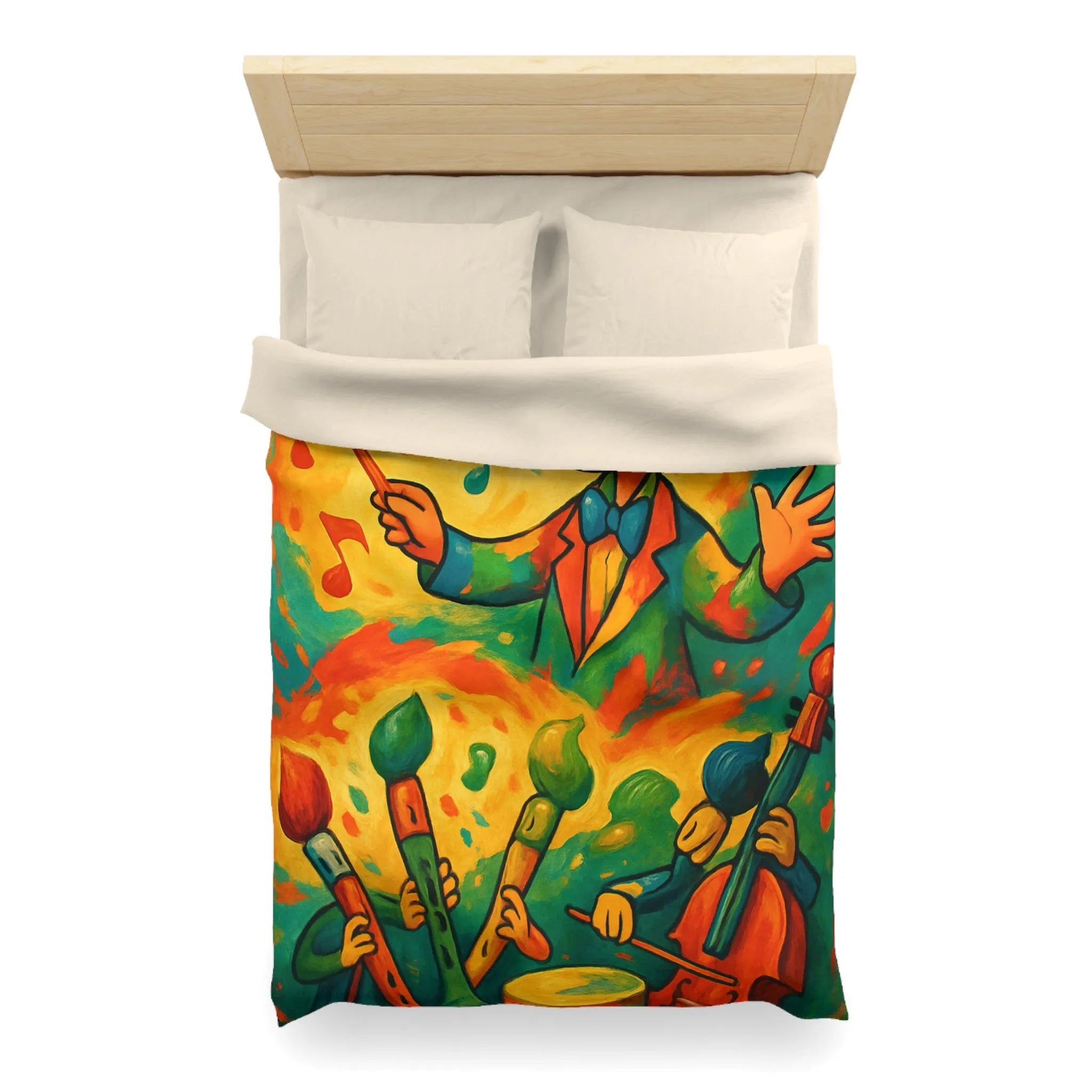 Housse de Couette Microfibre Art Graphique Contemporain Style Décoratif Chambre Tendance