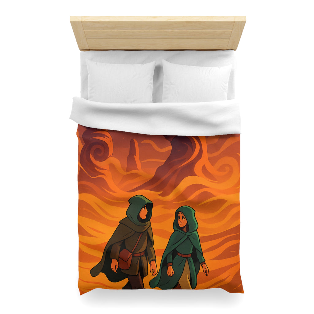 Housse de Couette Microfibre Motif Créatif Original Style Contemporain Chambre Élégante