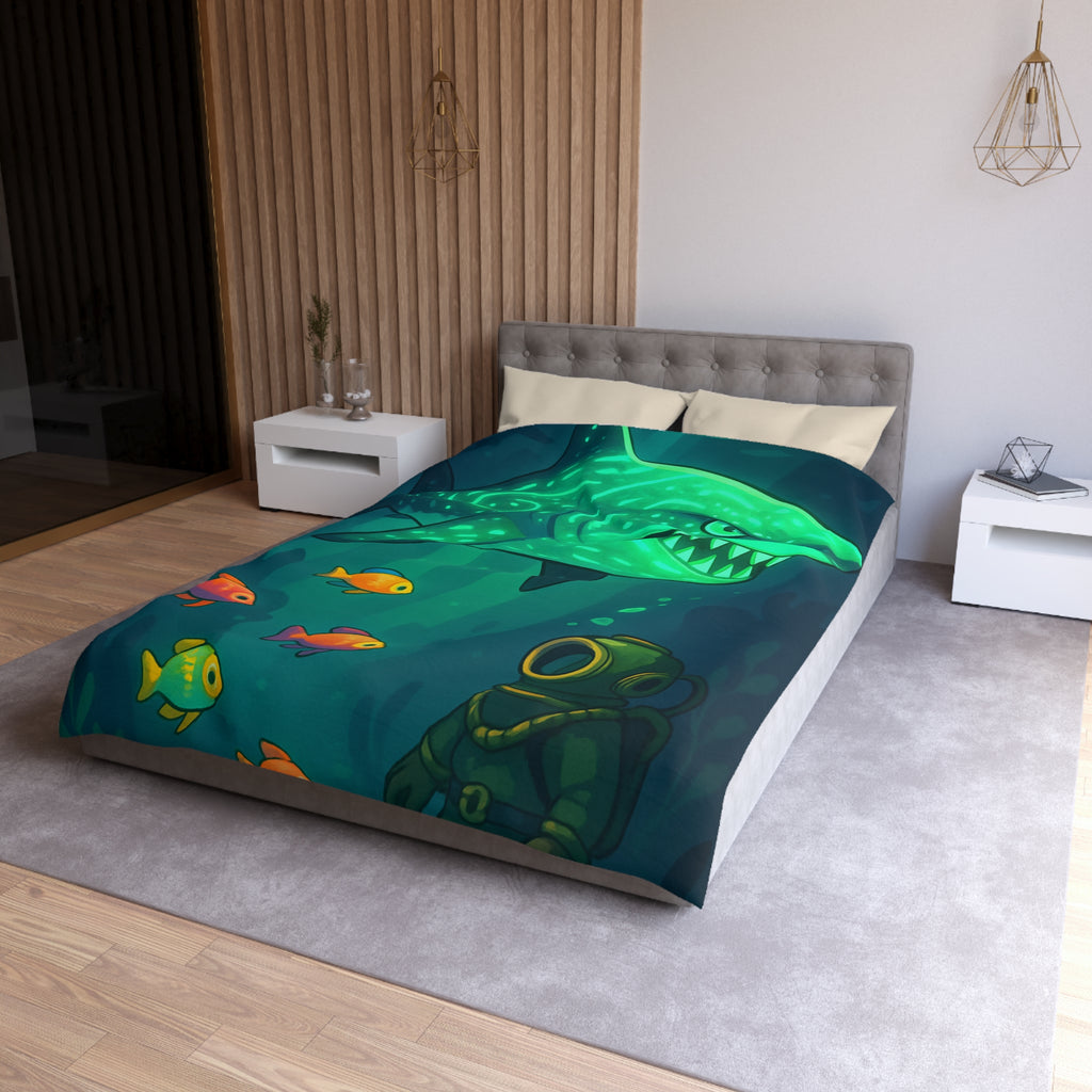 Housse de Couette Microfibre Illustration Unique Design Moderne Décoration Intérieure Raffinée