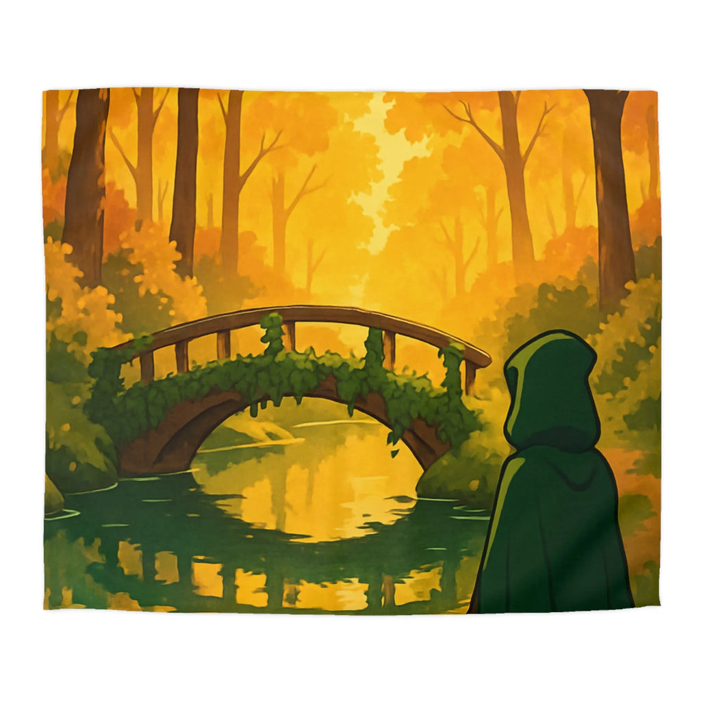 Évasion dans une Forêt Féérique avec Pont en Bois et Poissons Koi