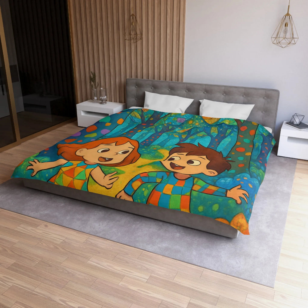 Housse de Couette Microfibre Création Artistique Moderne Design Exclusif Décoration Chambre