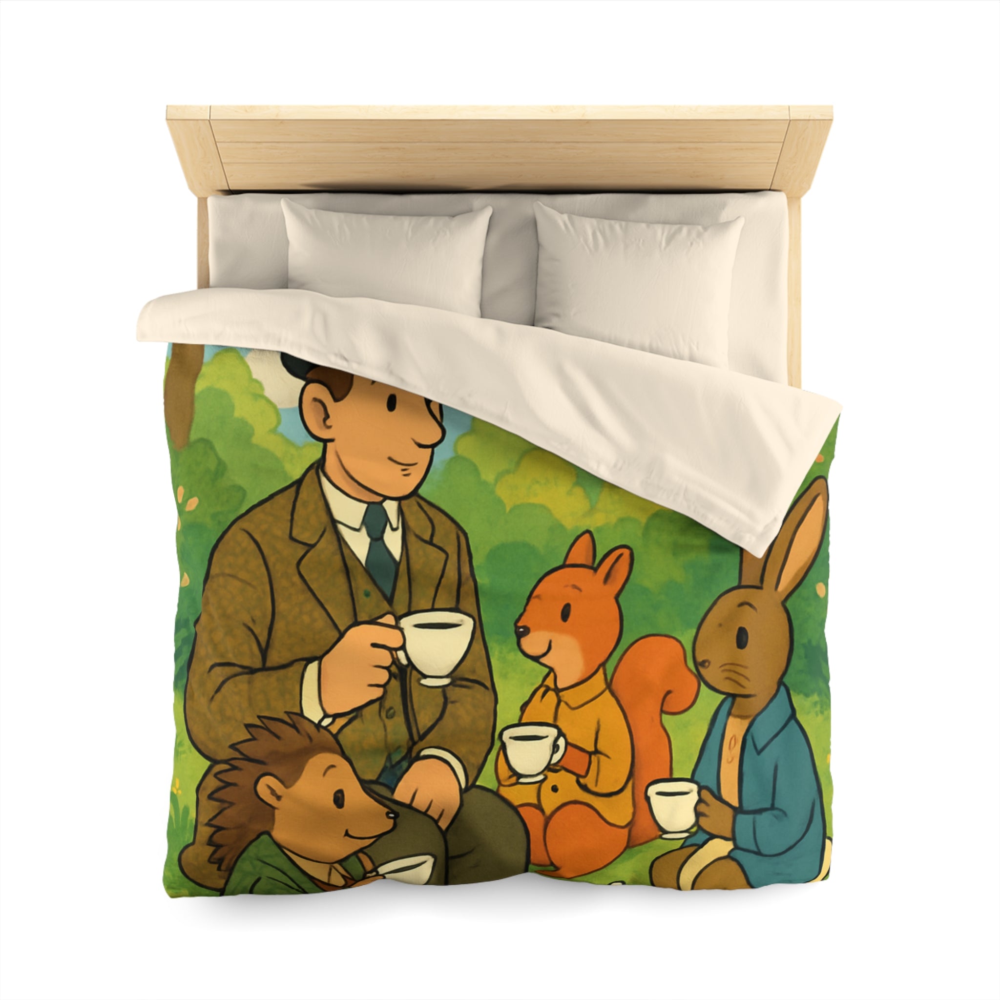 Housse de Couette Microfibre Design Artistique Moderne Décoration Chambre Confort Premium