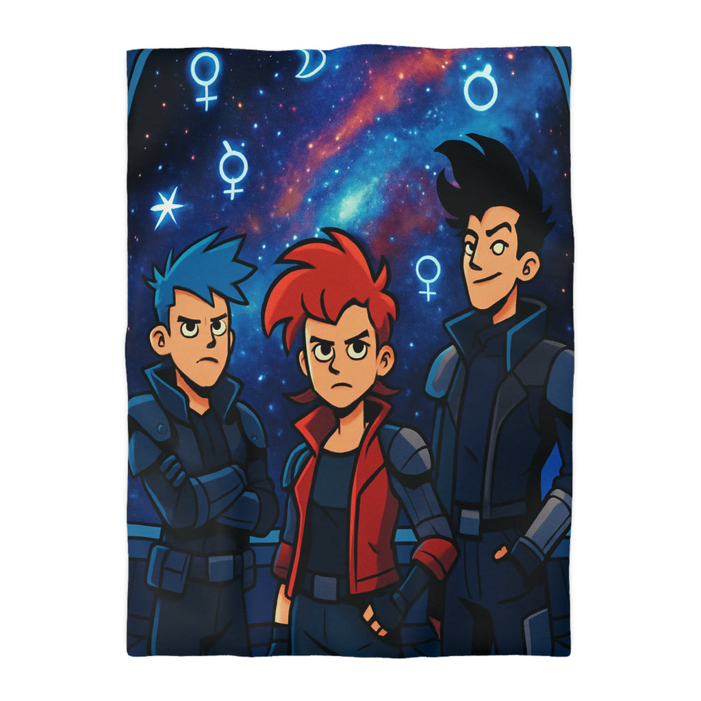 Housse de Couette Microfibre Illustration Unique Design Moderne Décoration Intérieure Raffinée