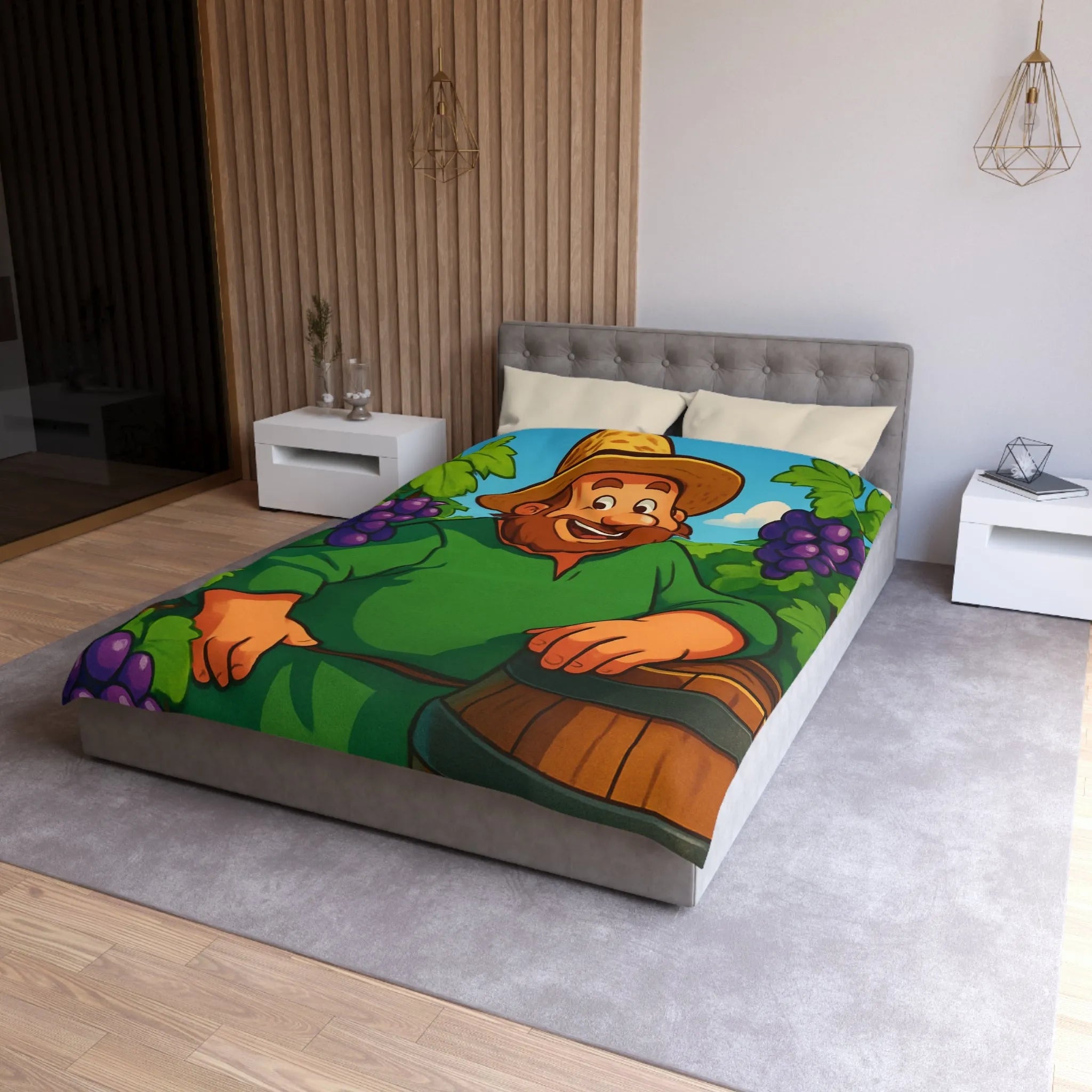 Housse de Couette Microfibre Art Graphique Contemporain Style Décoratif Chambre Tendance