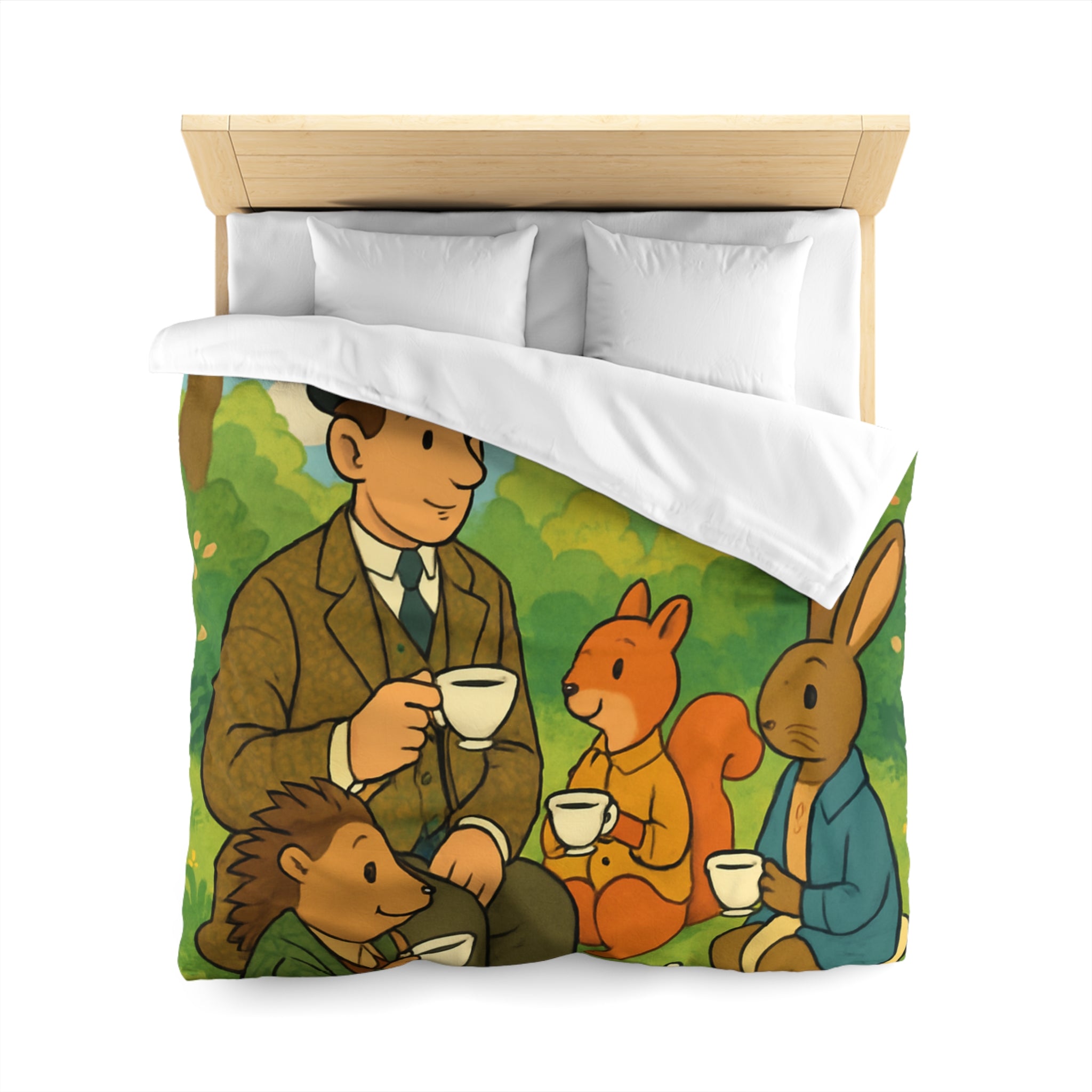 Housse de Couette Microfibre Design Artistique Moderne Décoration Chambre Confort Premium