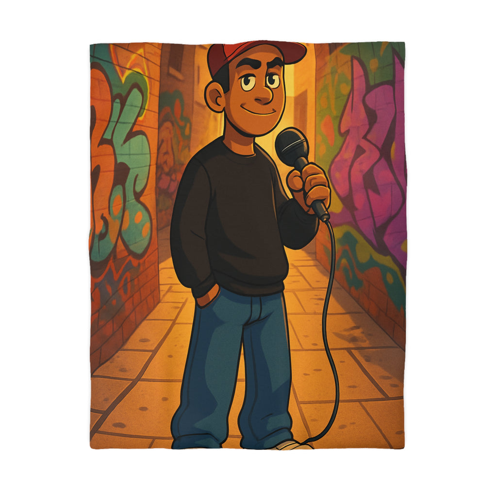 Housse de Couette Microfibre Design Artistique Moderne Décoration Chambre Confort Premium