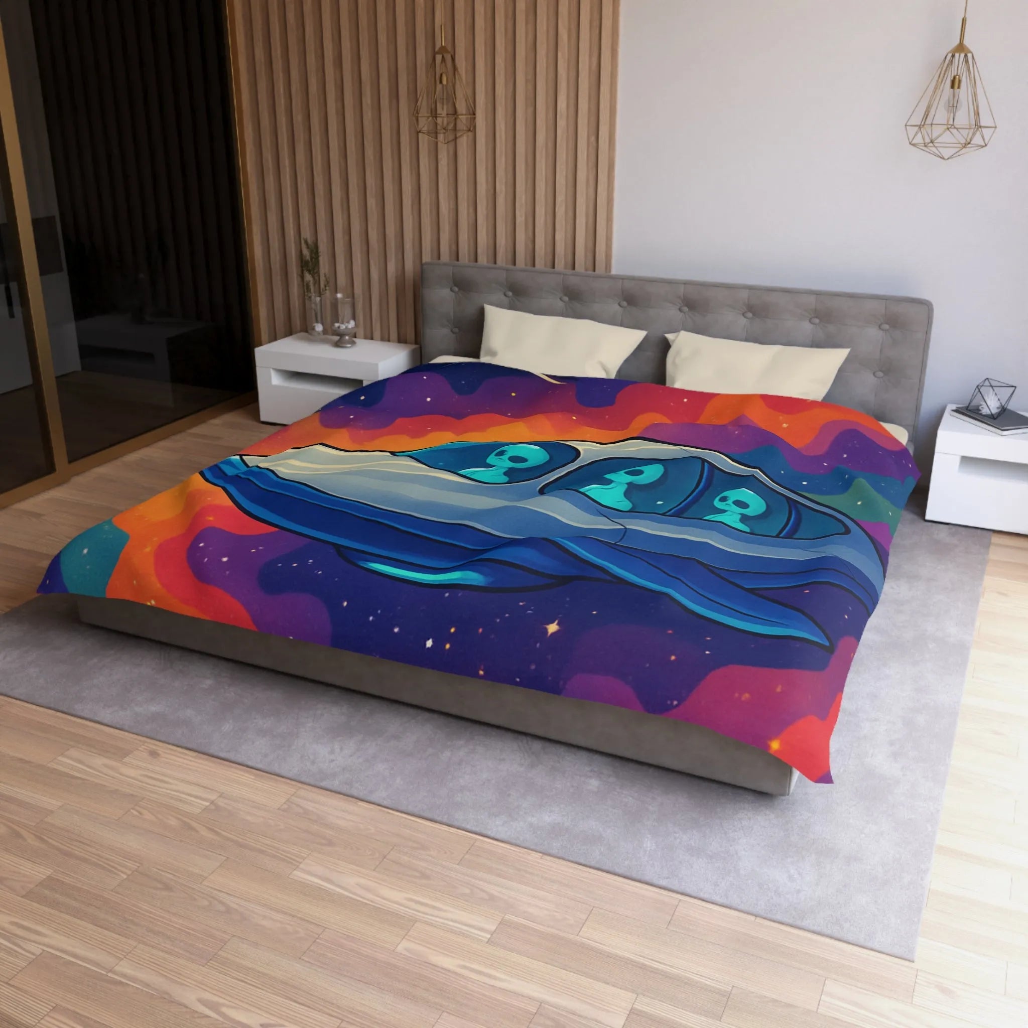 Housse de Couette Microfibre Création Artistique Moderne Design Exclusif Décoration Chambre