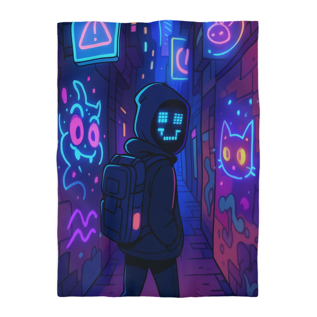 Housse de Couette Microfibre Illustration Unique Design Moderne Décoration Intérieure Raffinée