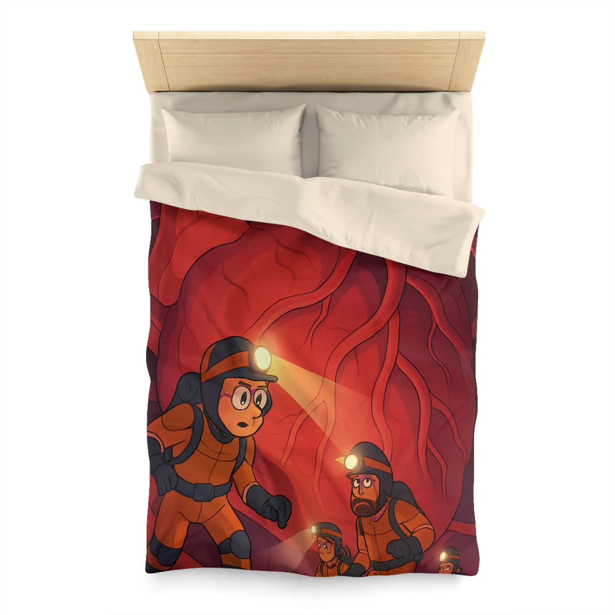 Explorez l’aventure intérieure avec une housse de couette motif cœur et explorateurs