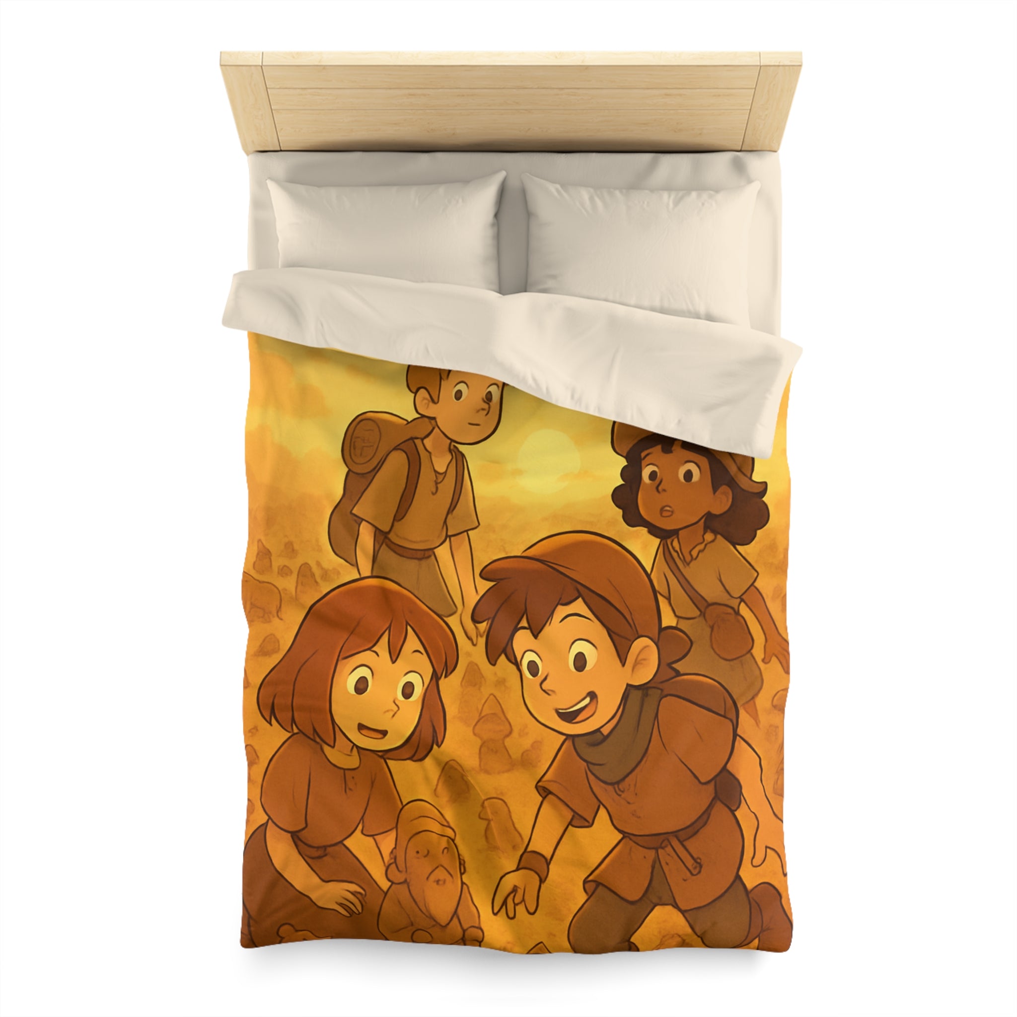 Housse de Couette Microfibre Motif Créatif Original Style Contemporain Chambre Élégante