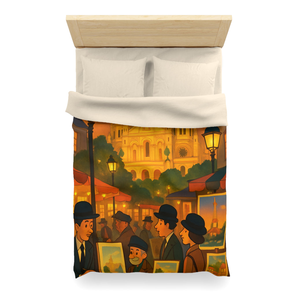 Housse de Couette Microfibre Illustration Unique Design Moderne Décoration Intérieure Raffinée