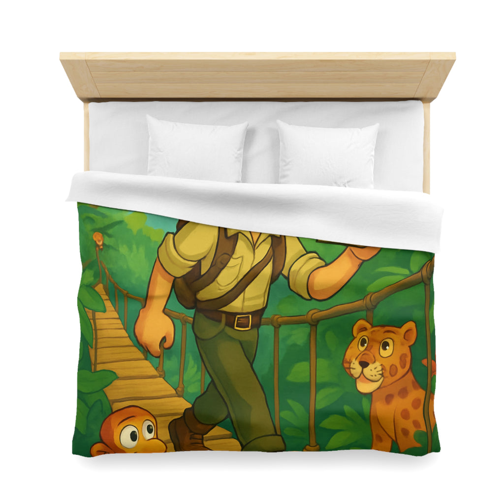 Housse de Couette Microfibre Motif Créatif Original Style Contemporain Chambre Élégante