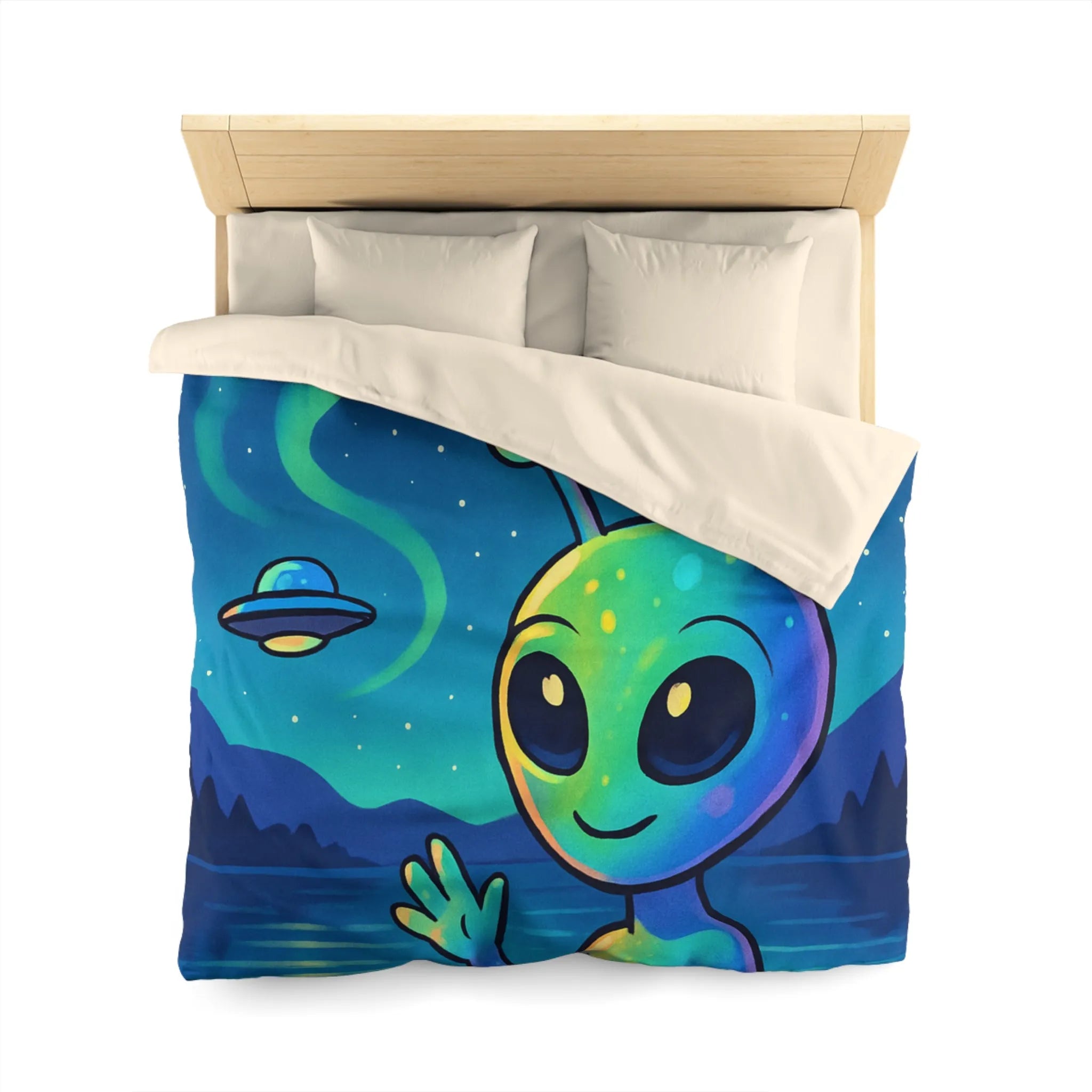 Housse de Couette Microfibre Art Graphique Contemporain Style Décoratif Chambre Tendance