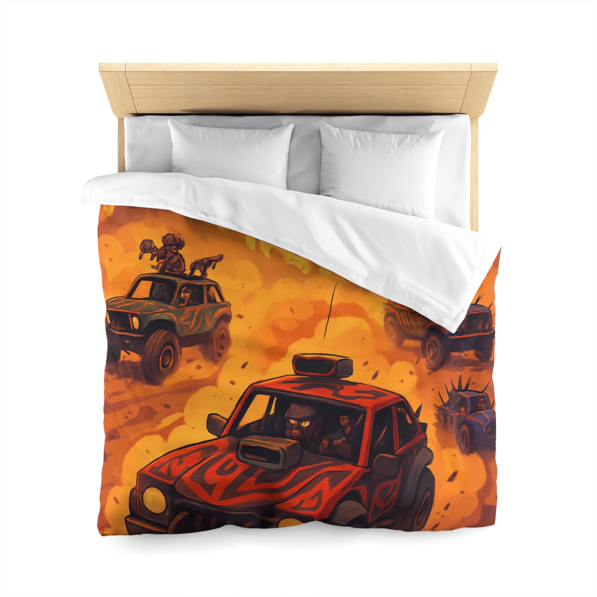 Housse de Couette Microfibre Design Artistique Moderne Décoration Chambre Confort Premium