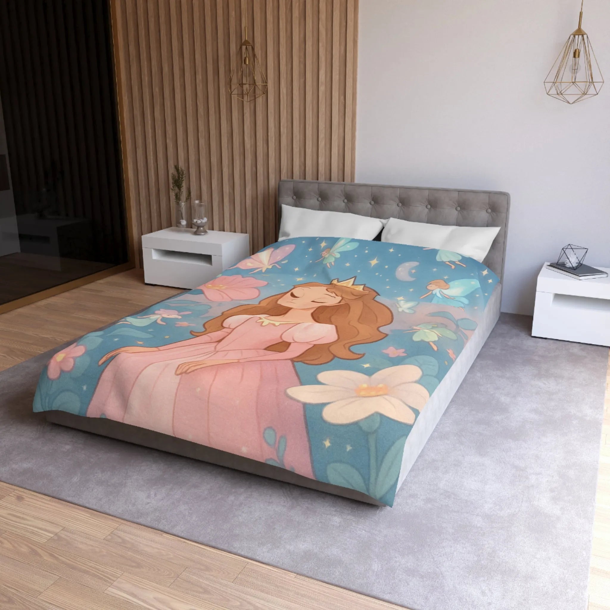 Housse de Couette Microfibre Art Graphique Contemporain Style Décoratif Chambre Tendance