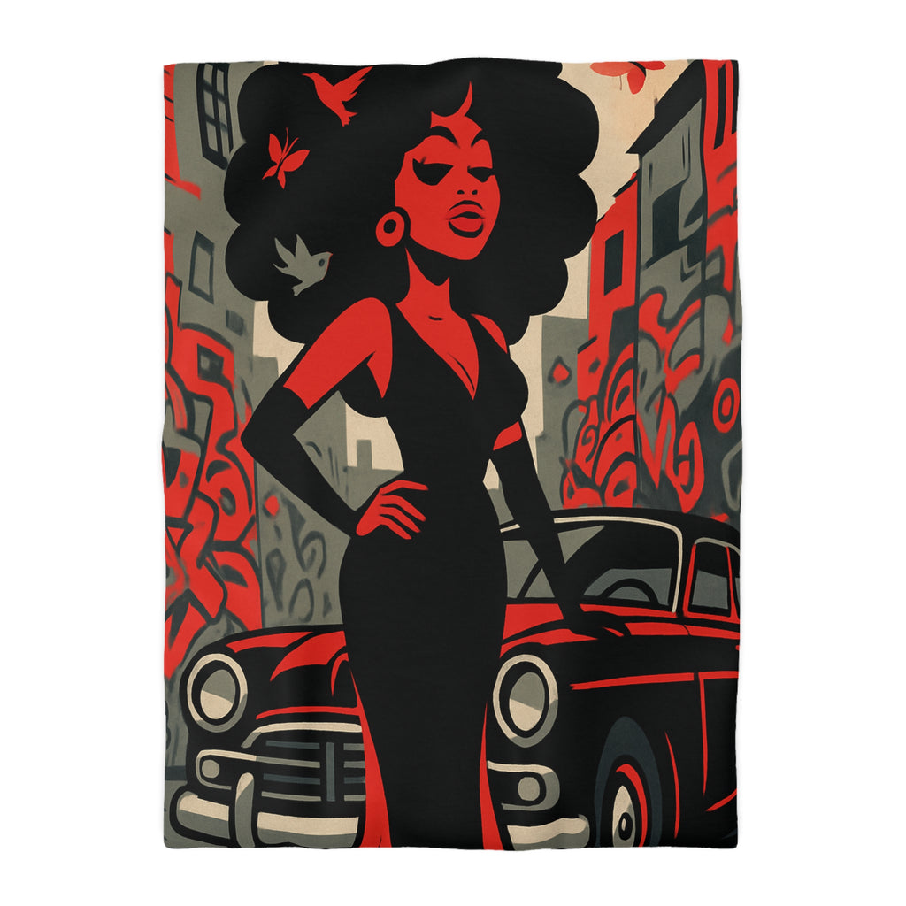 Housse de Couette Microfibre Design Artistique Moderne Décoration Chambre Confort Premium