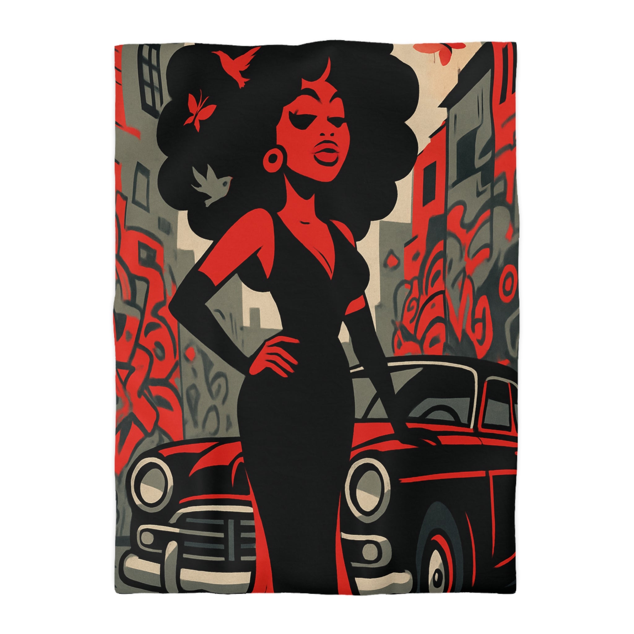 Housse de Couette Microfibre Design Artistique Moderne Décoration Chambre Confort Premium