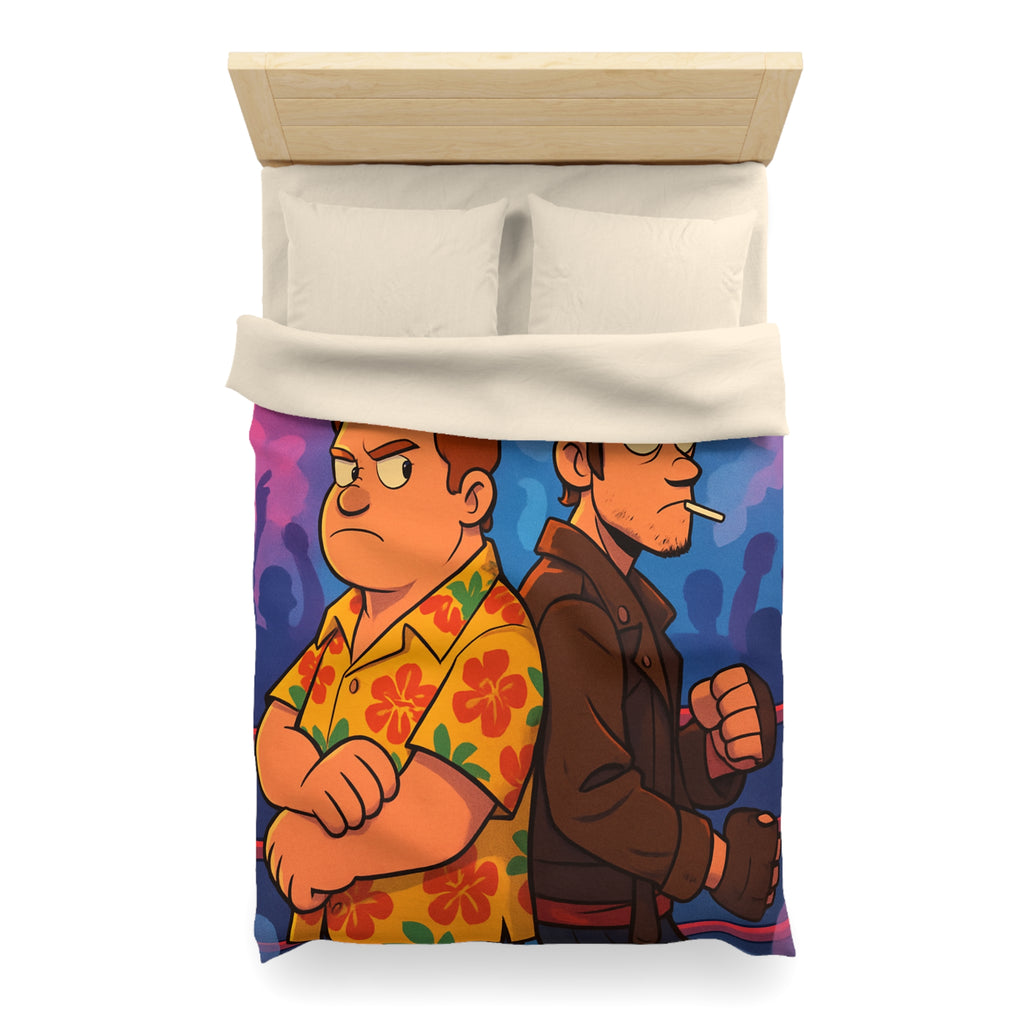 Housse de Couette Microfibre Illustration Unique Design Moderne Décoration Intérieure Raffinée