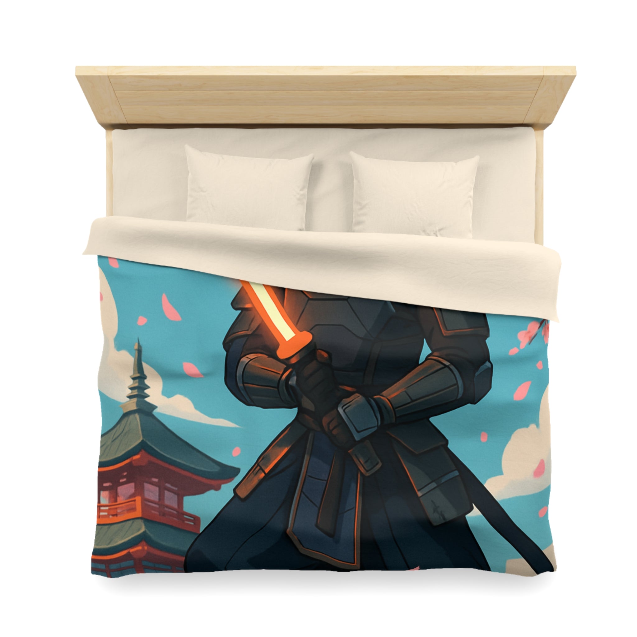 Housse de Couette Microfibre Illustration Unique Design Moderne Décoration Intérieure Raffinée