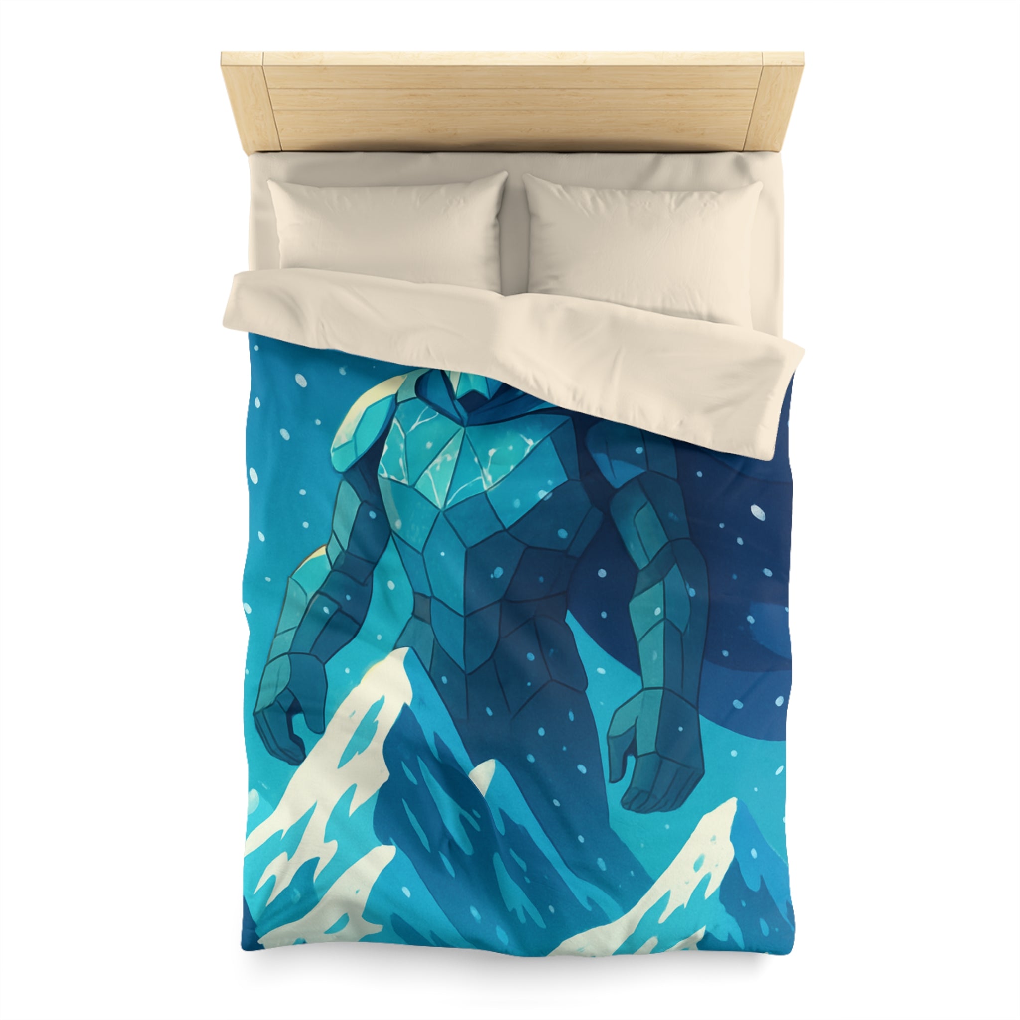 Housse de Couette Microfibre Illustration Unique Design Moderne Décoration Intérieure Raffinée