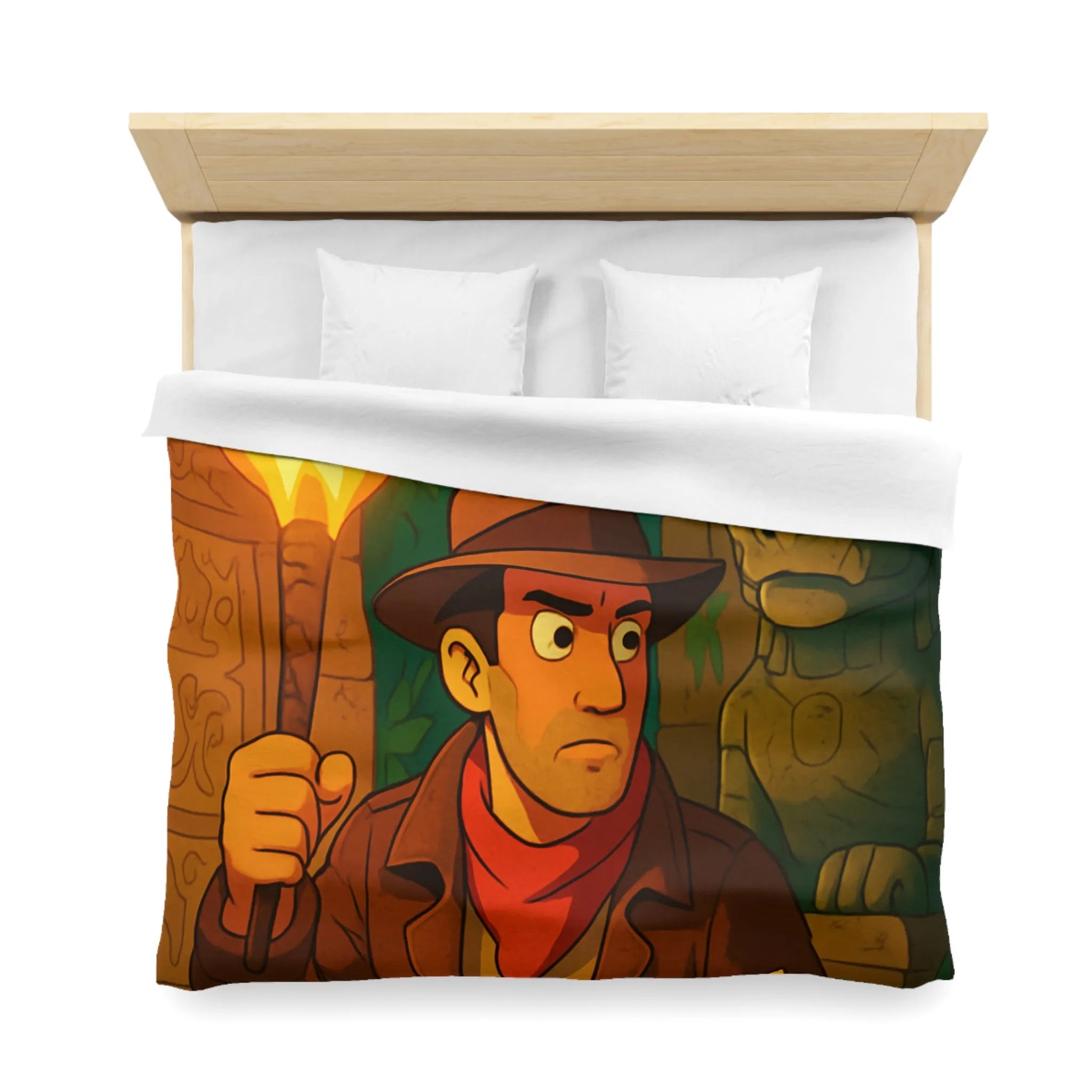 Explorez un Monde Mystérieux avec Housse de Couette Temple Ancien Inspirée de l'Aventure