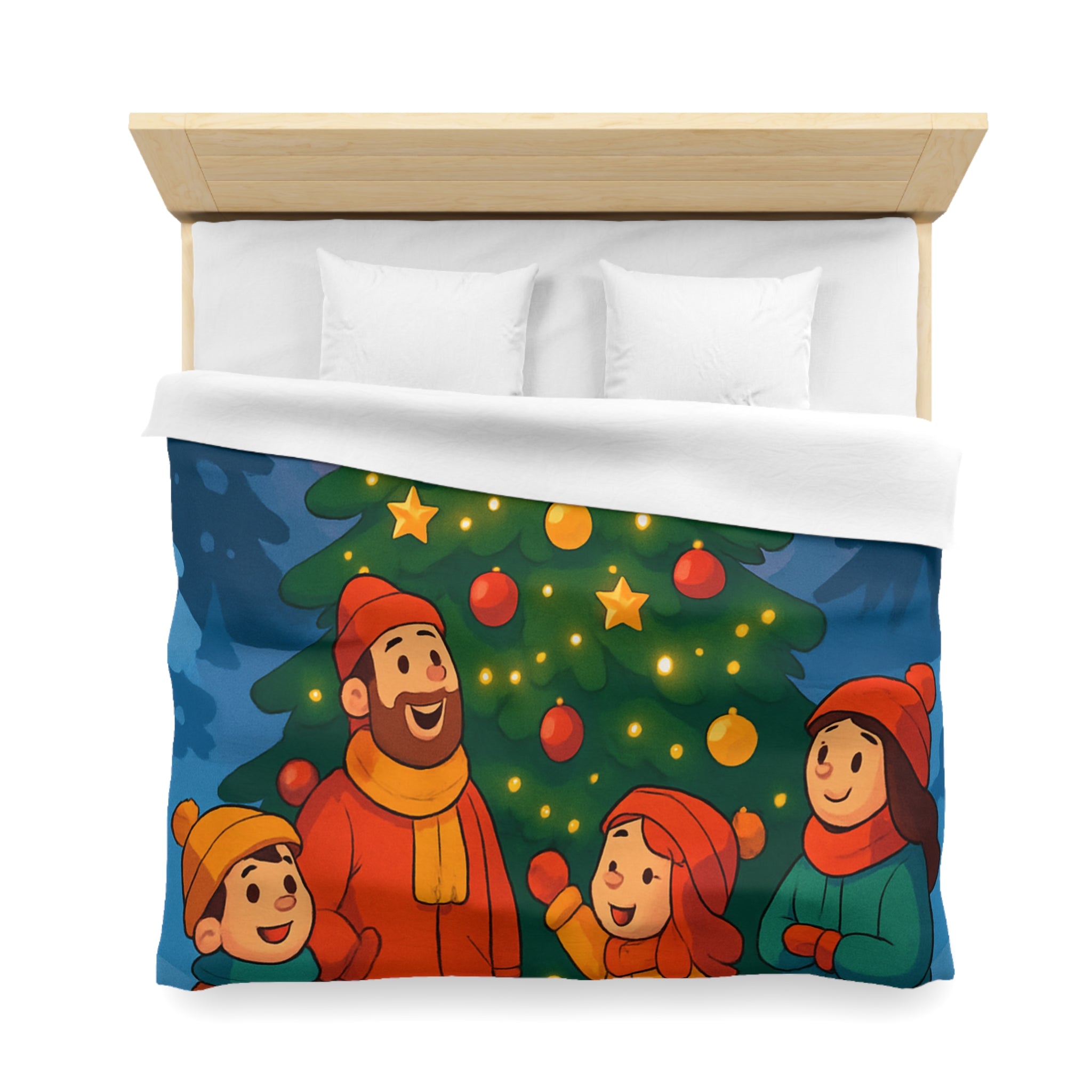 Housse de Couette Microfibre Illustration Unique Design Moderne Décoration Intérieure Raffinée